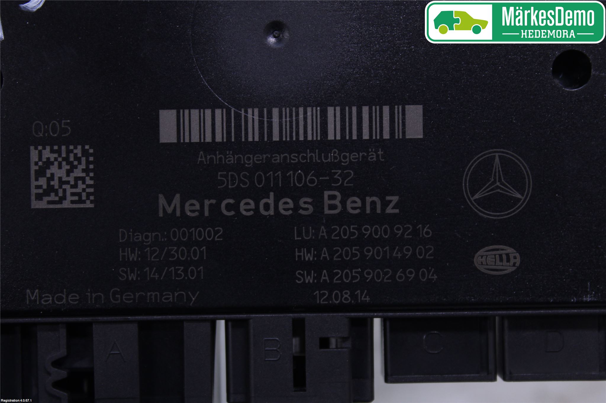 Mercedes-Benz MB C-KLASS (W205) 14-21 Styrenhet Dragkrok