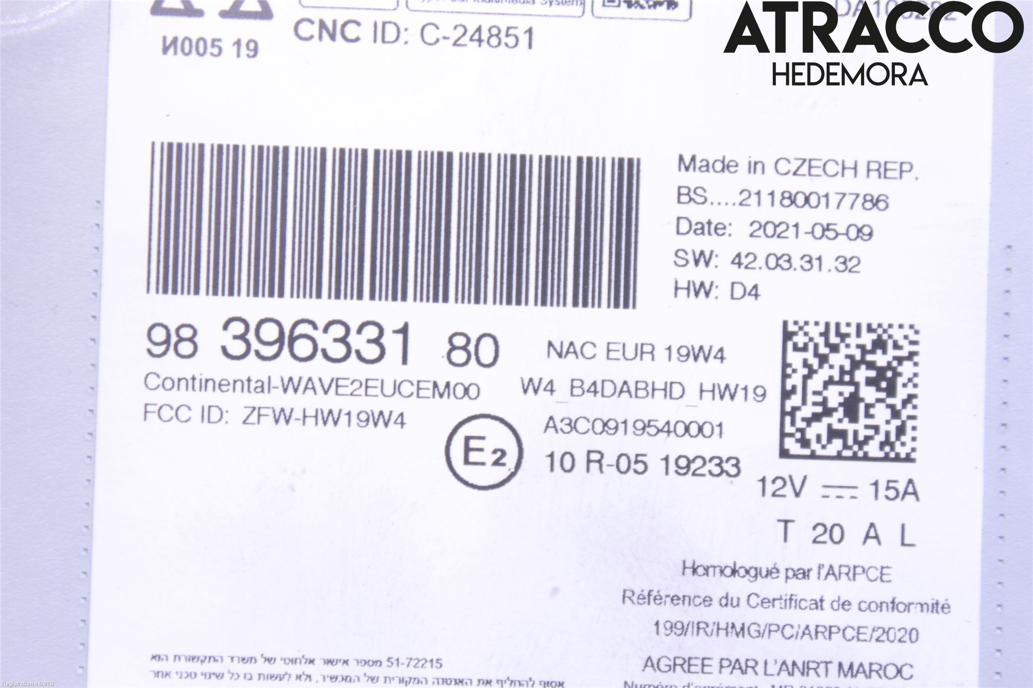 Citroen C4/E-C4 C4X/E-C4X III 21- Cd Radio - Multimediapanel