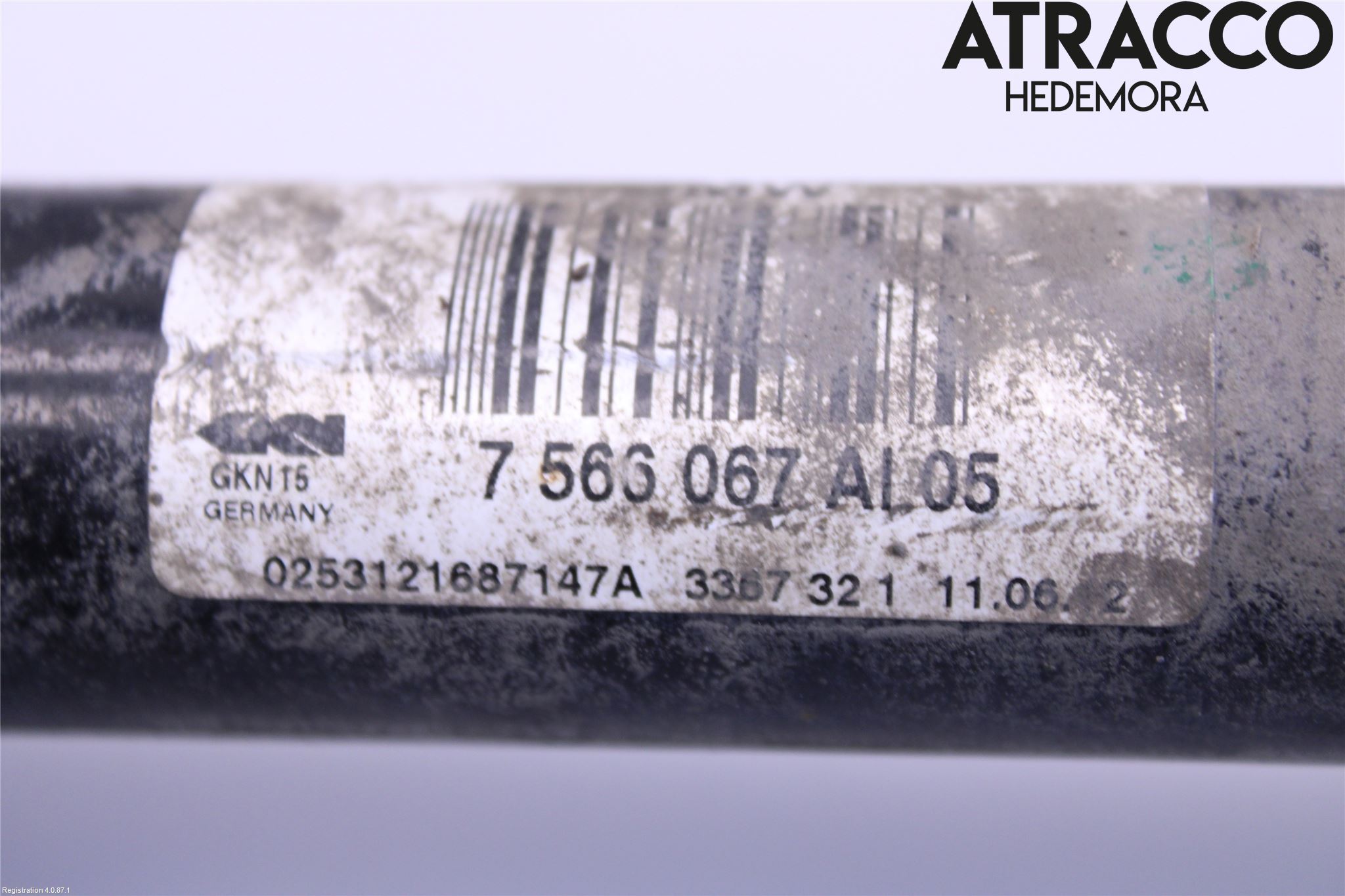 BMW 5 GT F07 09-17 Drivaxel Bak Vänster