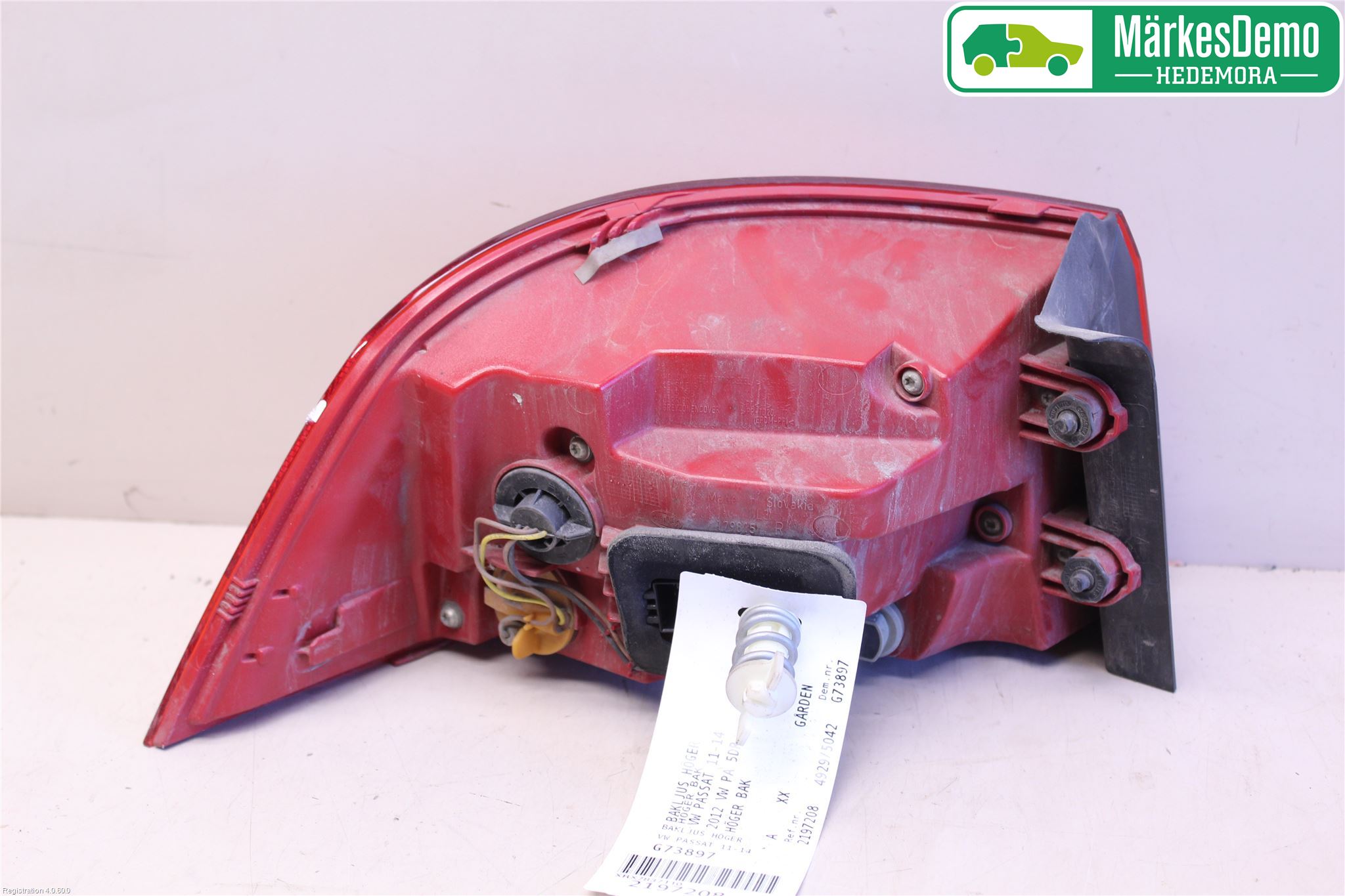 Volkswagen VW PASSAT 11-14 Bakljus Höger