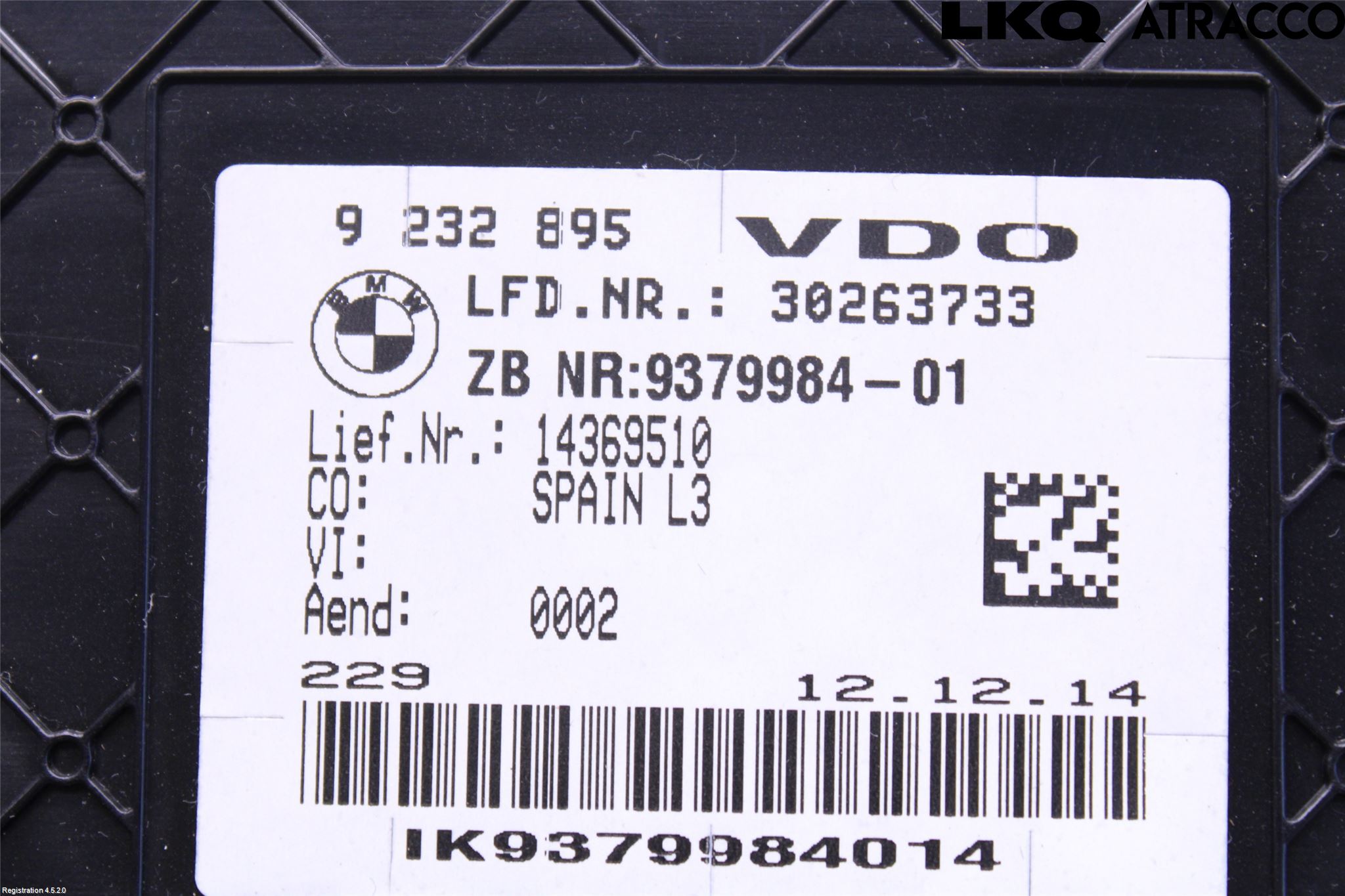 BMW 3 GT F34 13-19 Instrument Komb