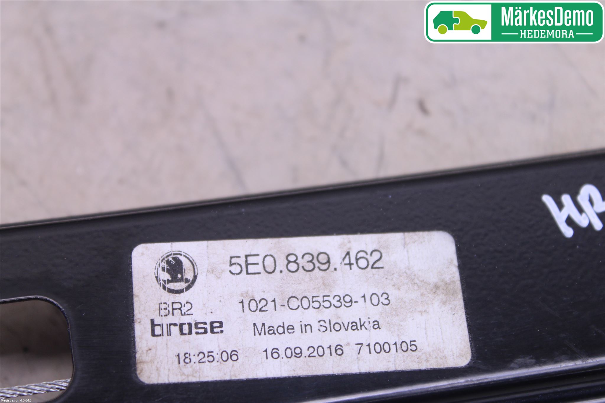 Skoda OCTAVIA (5E) 13-20 Fönsterhiss El Kompl