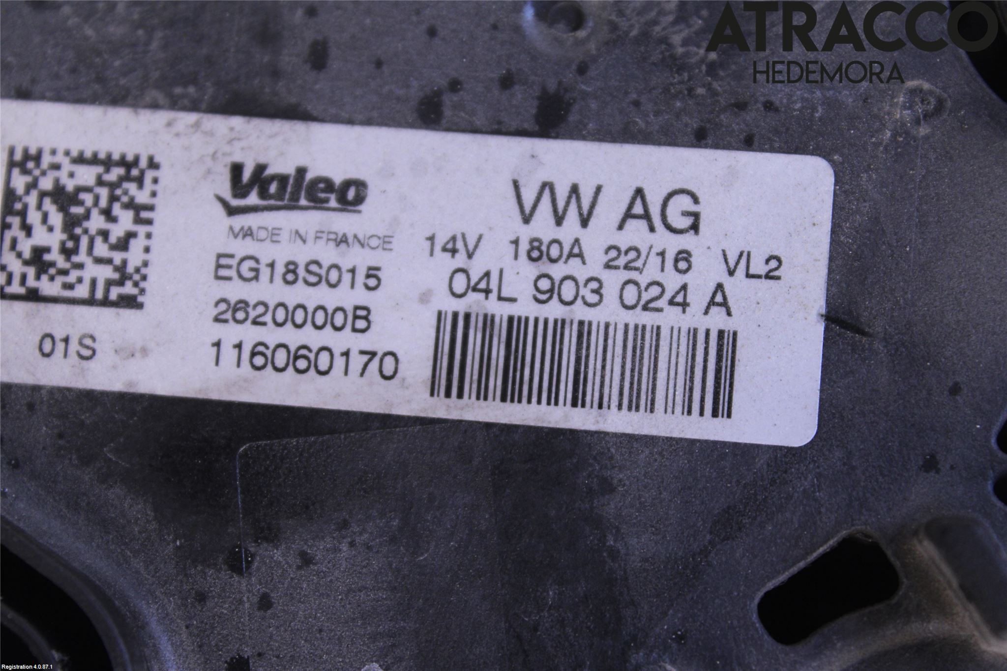Audi A4/S4 B9 16-19 Generator