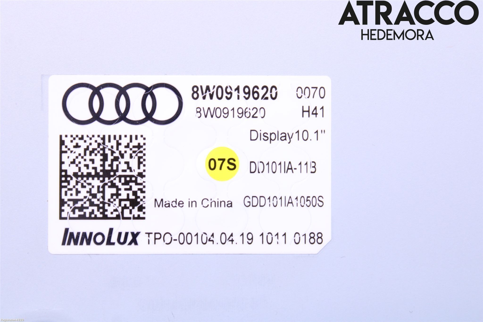 Audi A4/S4 B9 16-19 Bildskärm