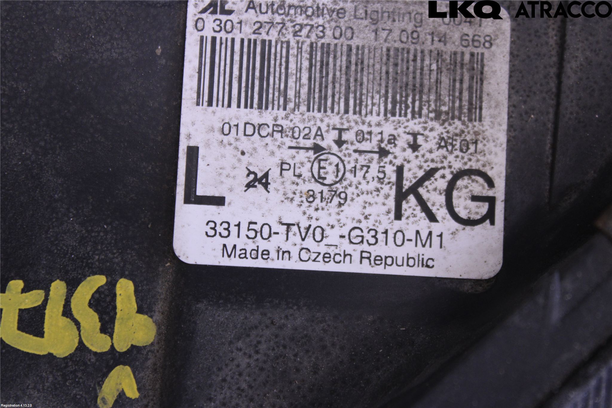 Honda CIVIC 12-16 Strålkastare Vänster