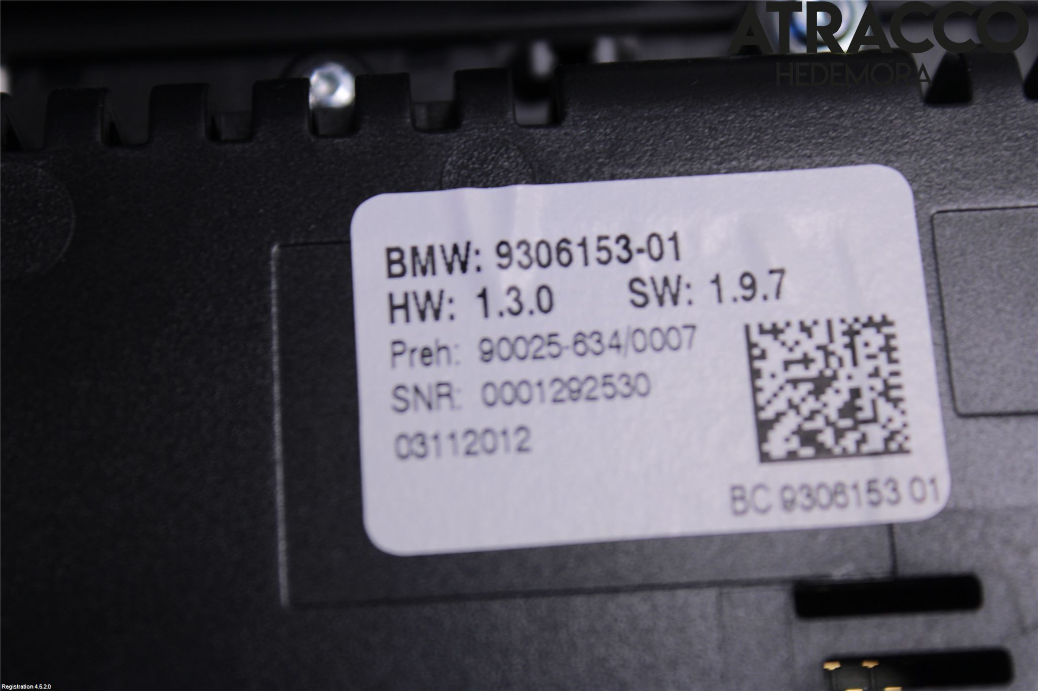 BMW 5 F10/F11/F18 09-17 Ac Styrenhet Ac Manöveren