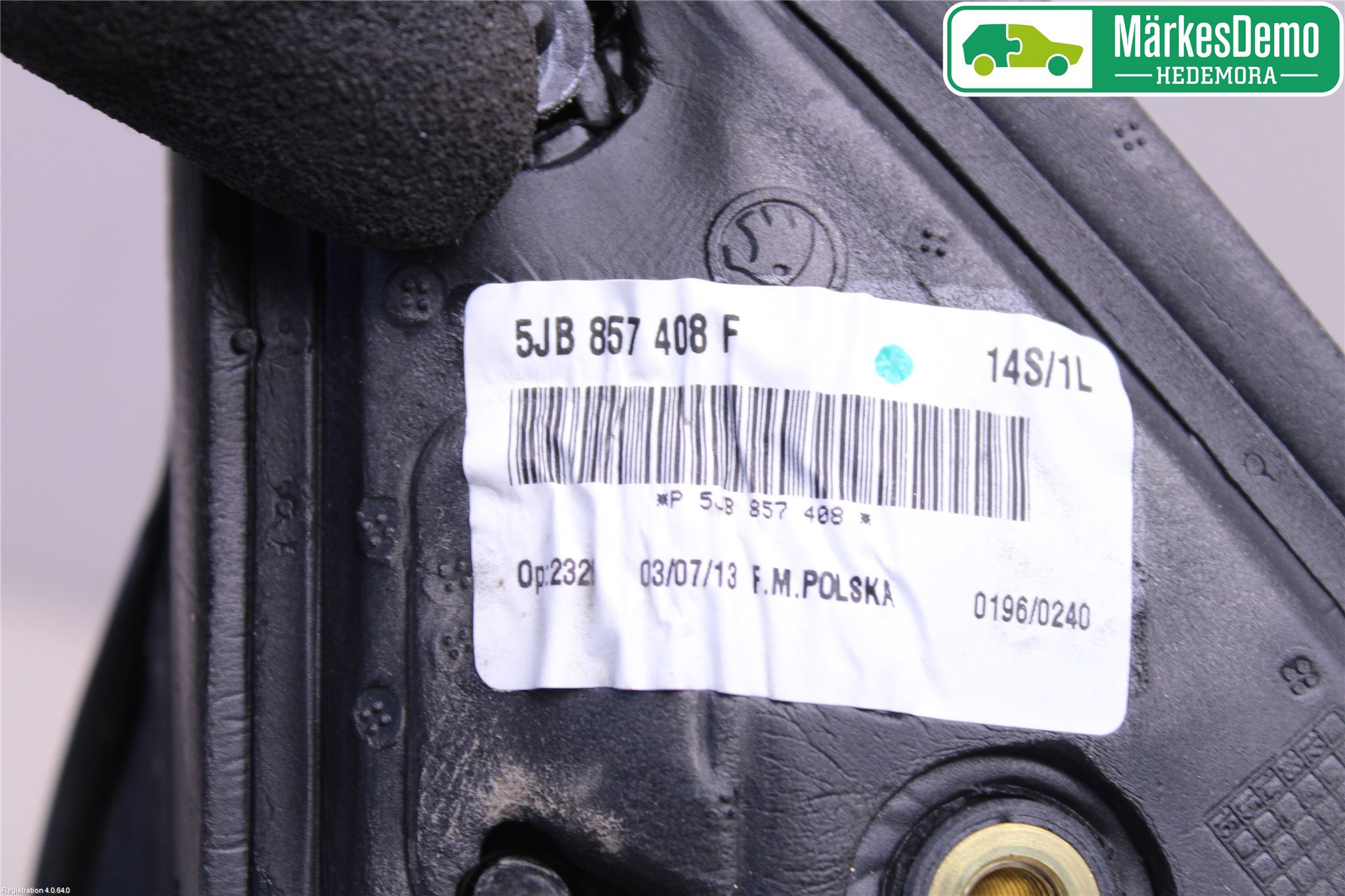 Skoda RAPID Spegel Yttre El Hö