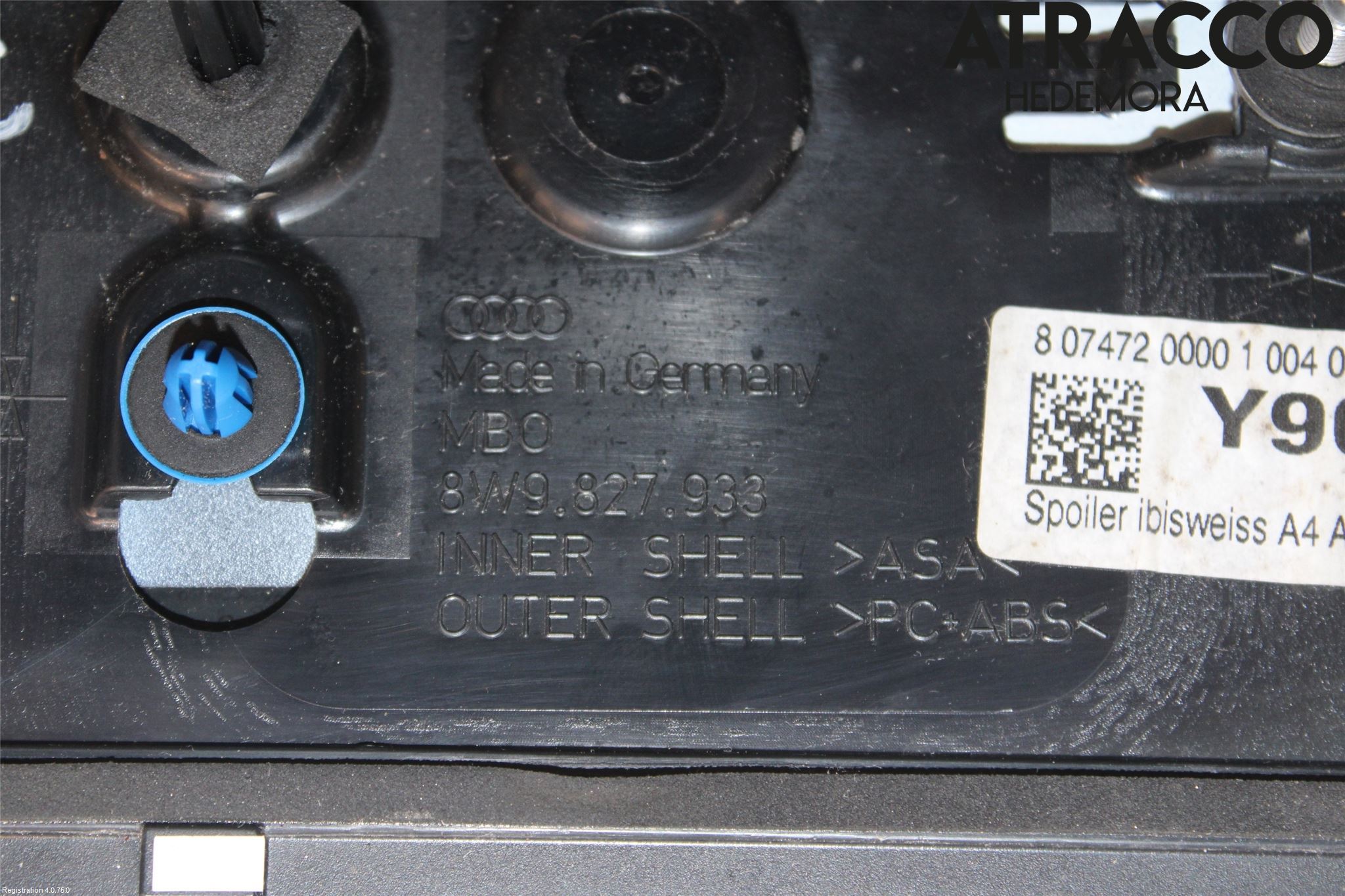 Audi A4/S4 B9 16-19 Spoiler Baklucka