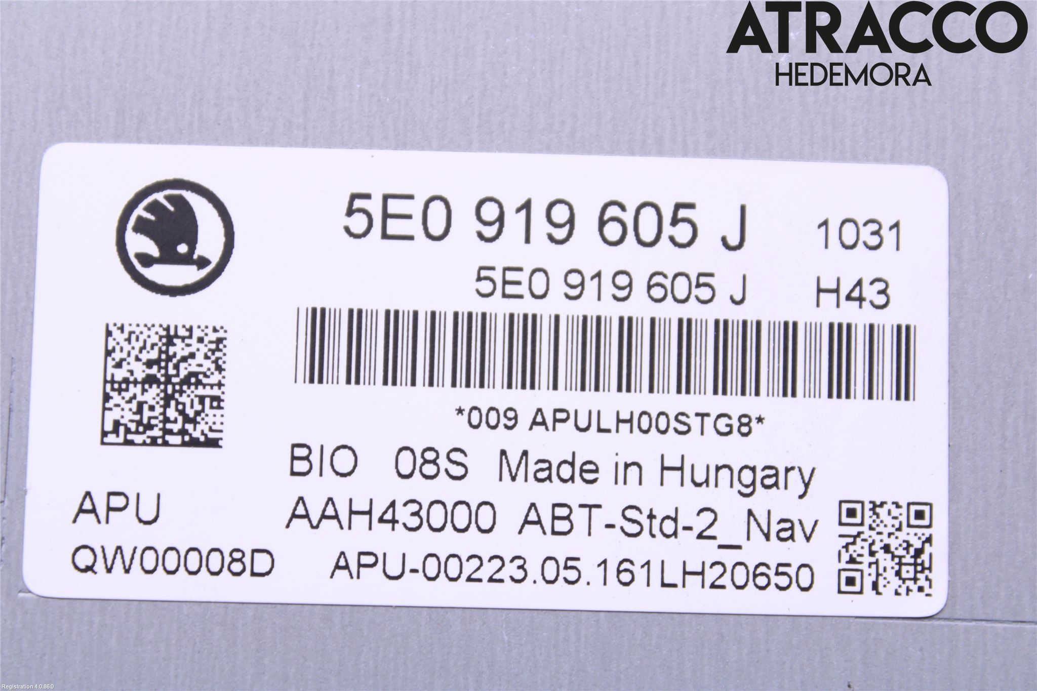 Skoda OCTAVIA (5E) 13-20 Multifunktionsdisplay