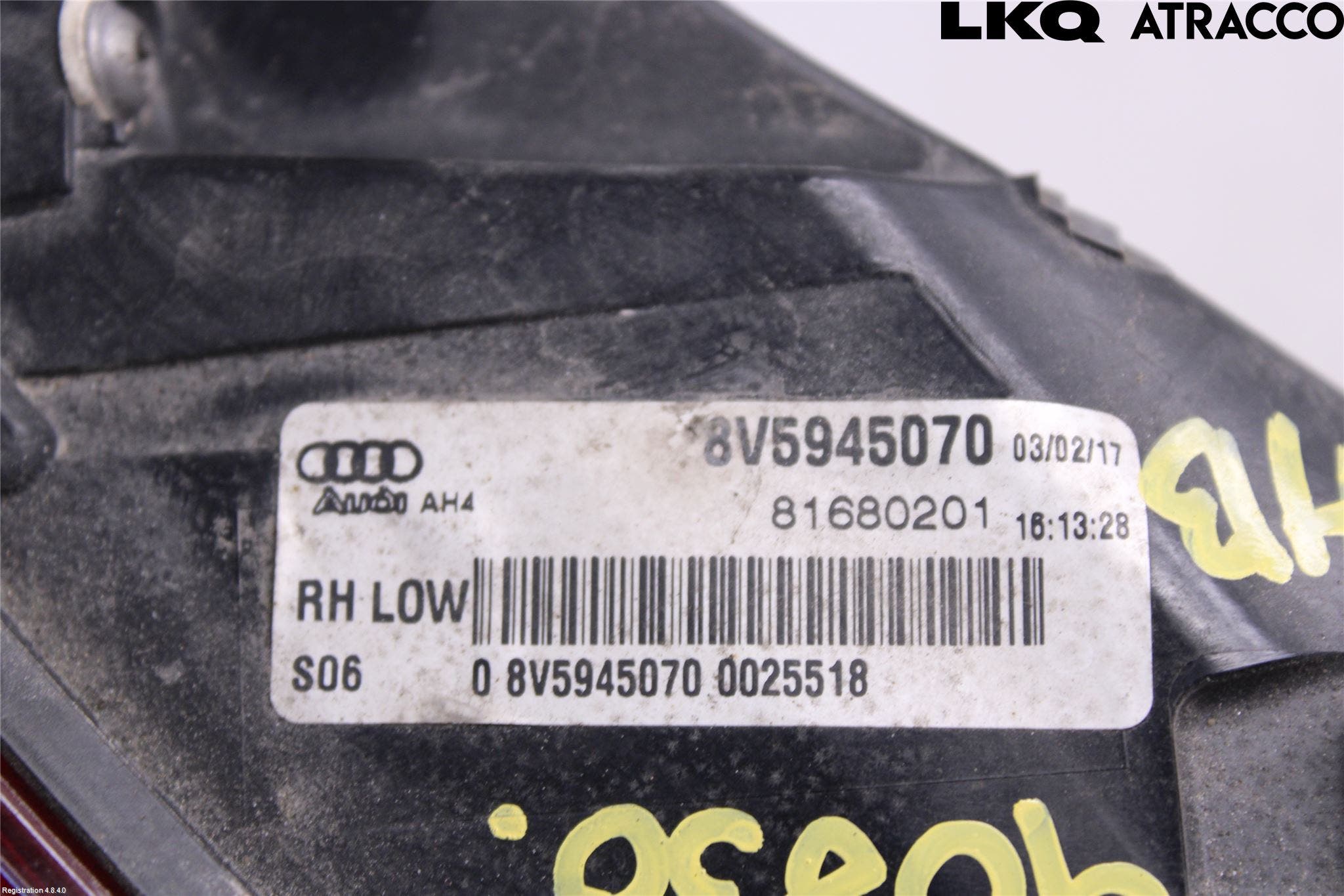 Audi A3/S3 8V 13-20 Bakljus Höger