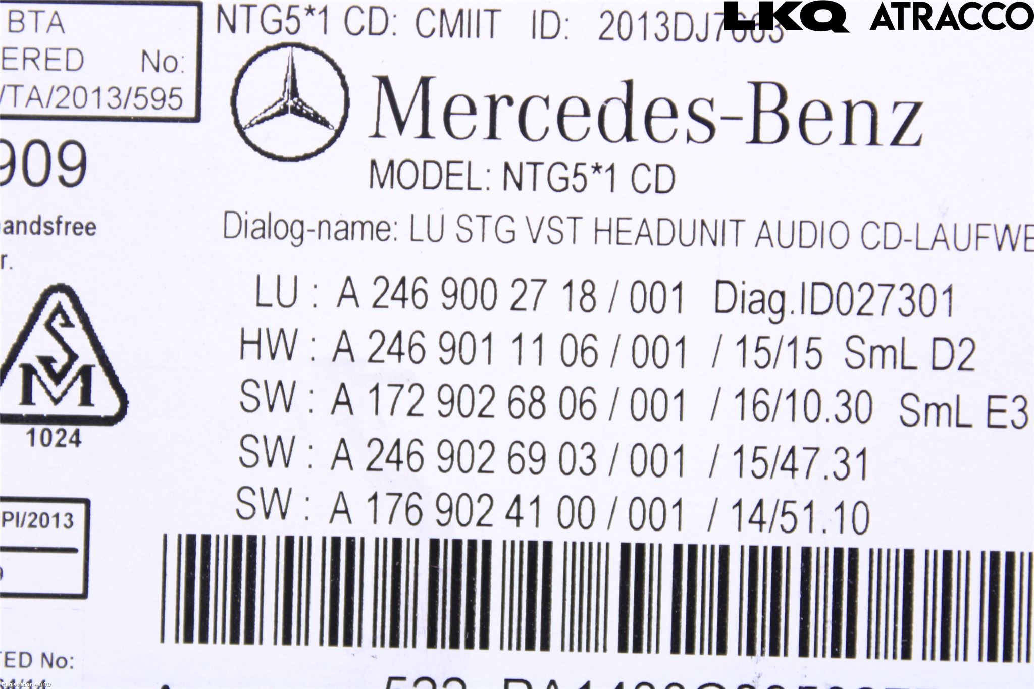 Mercedes-Benz MB CLA-KLASS (C117/X117) 13-19 Cd Radio - Multimediapanel