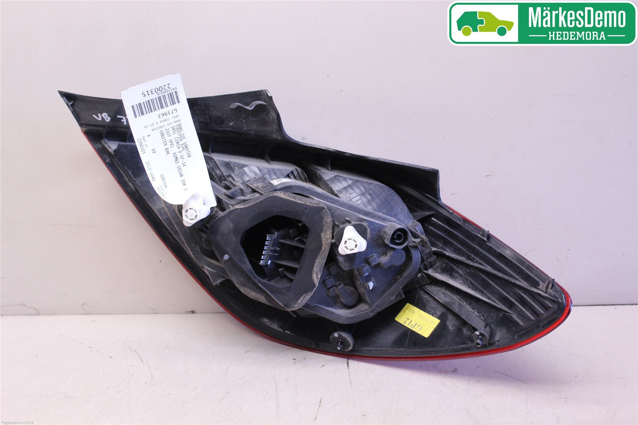 Opel CORSA D 07-14 Bakljus Vänster