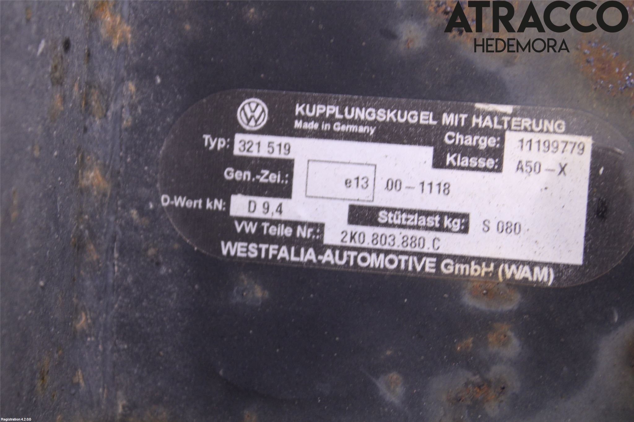 Volkswagen VW CADDY 11-15 Dragkrok