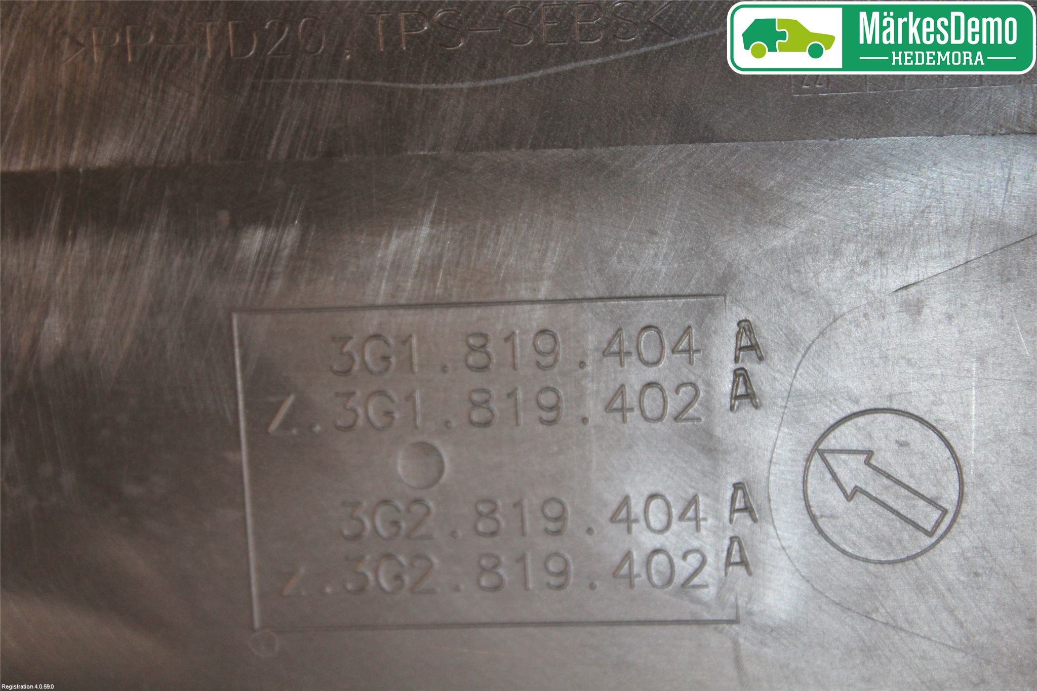 Volkswagen VW PASSAT 15-19 Torpedplåt-Torpedplast