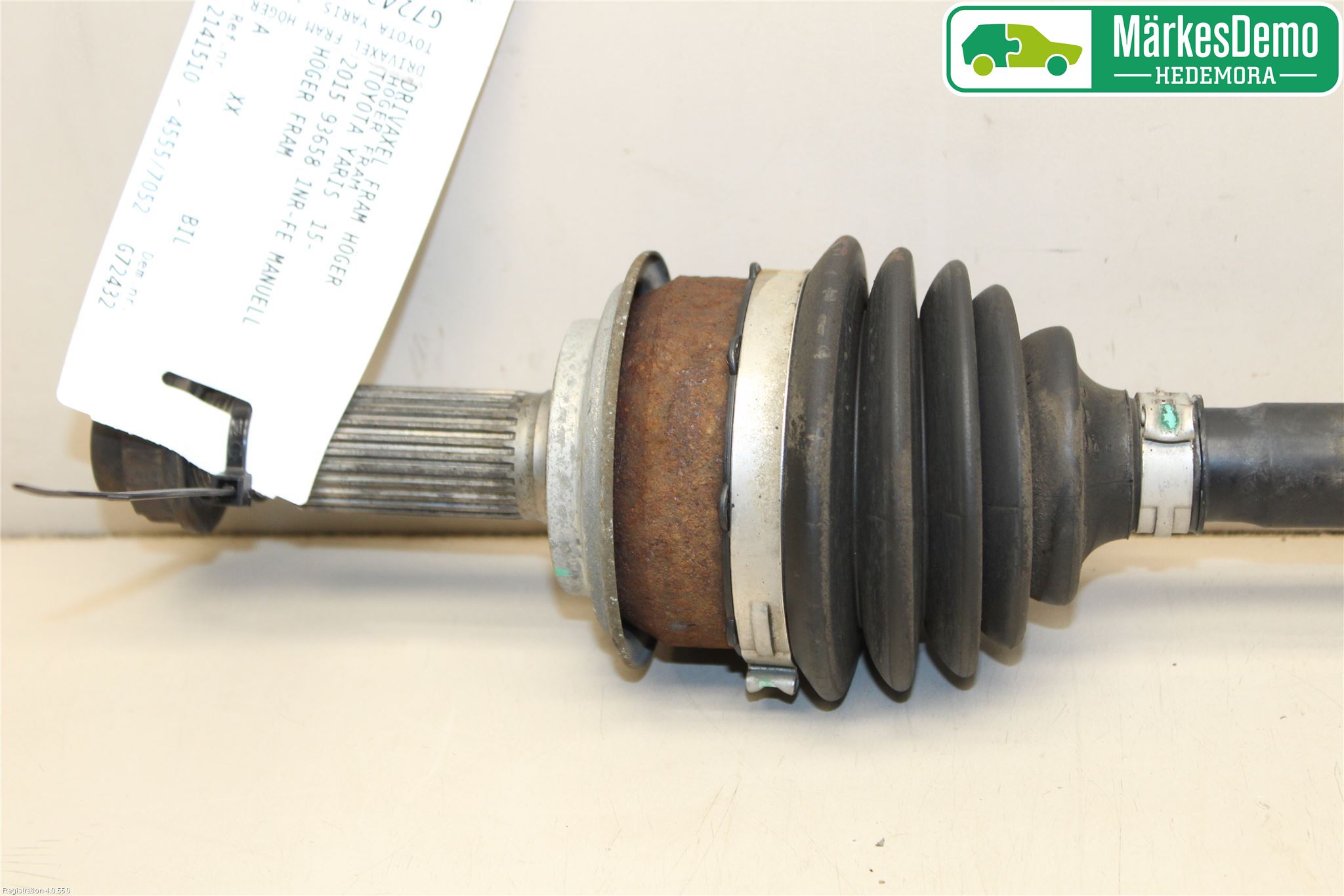 Toyota YARIS XP130 15-20 Drivaxel Fram Höger