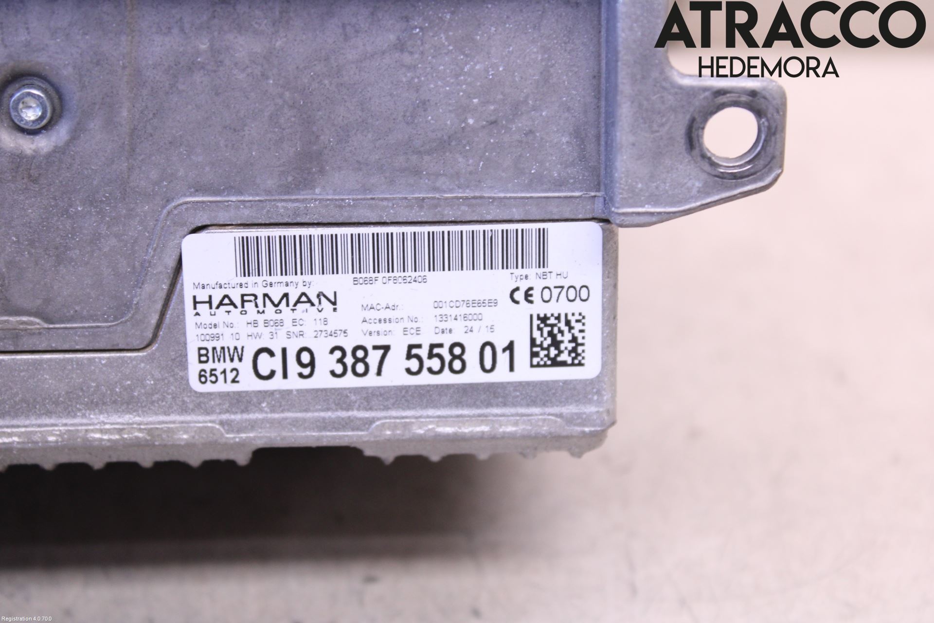 BMW 3 F30/F31/F80 12-19 Cd Radio - Multimediapanel