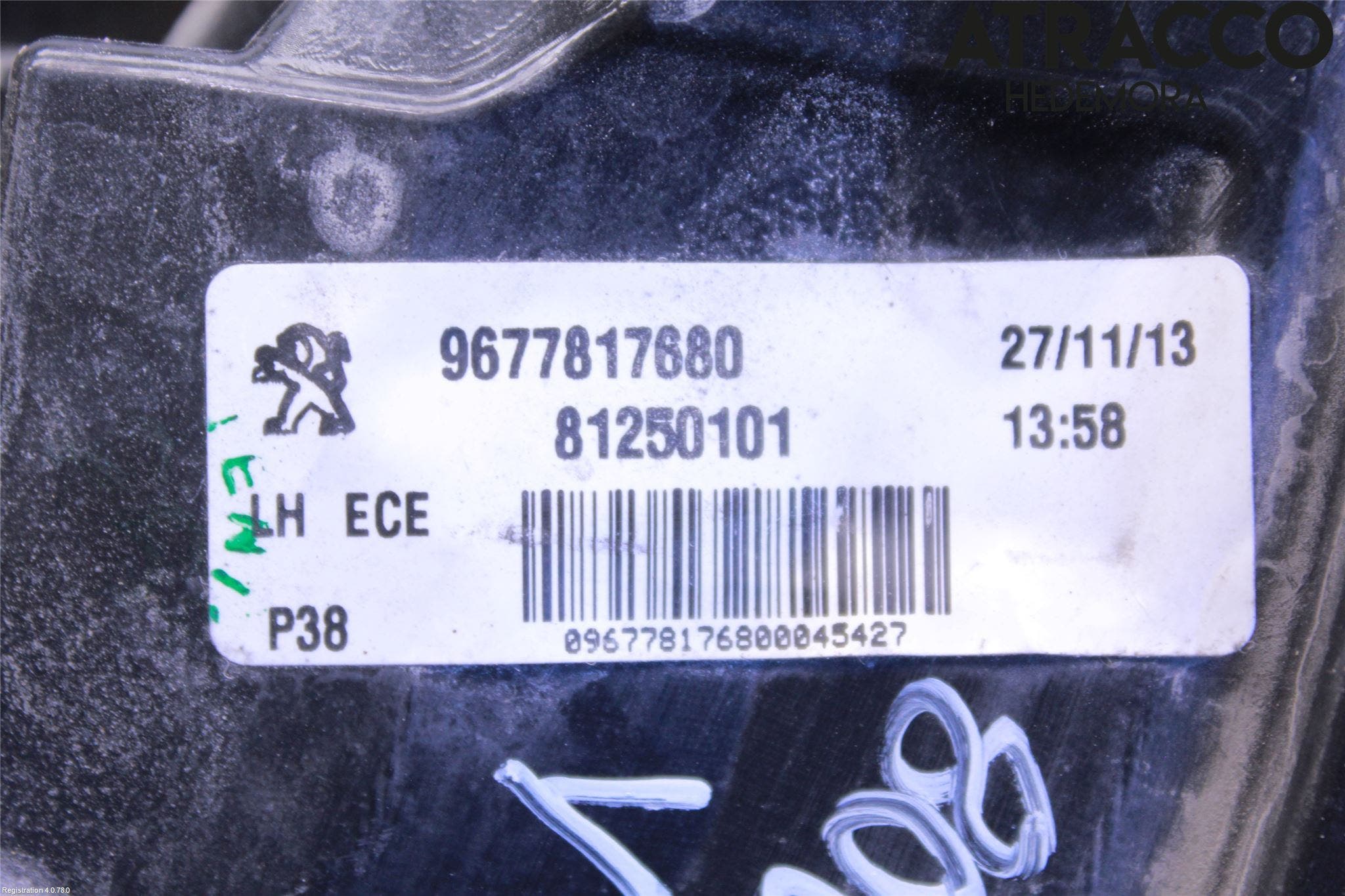 Peugeot 308 14-21 Bakljus Vänster