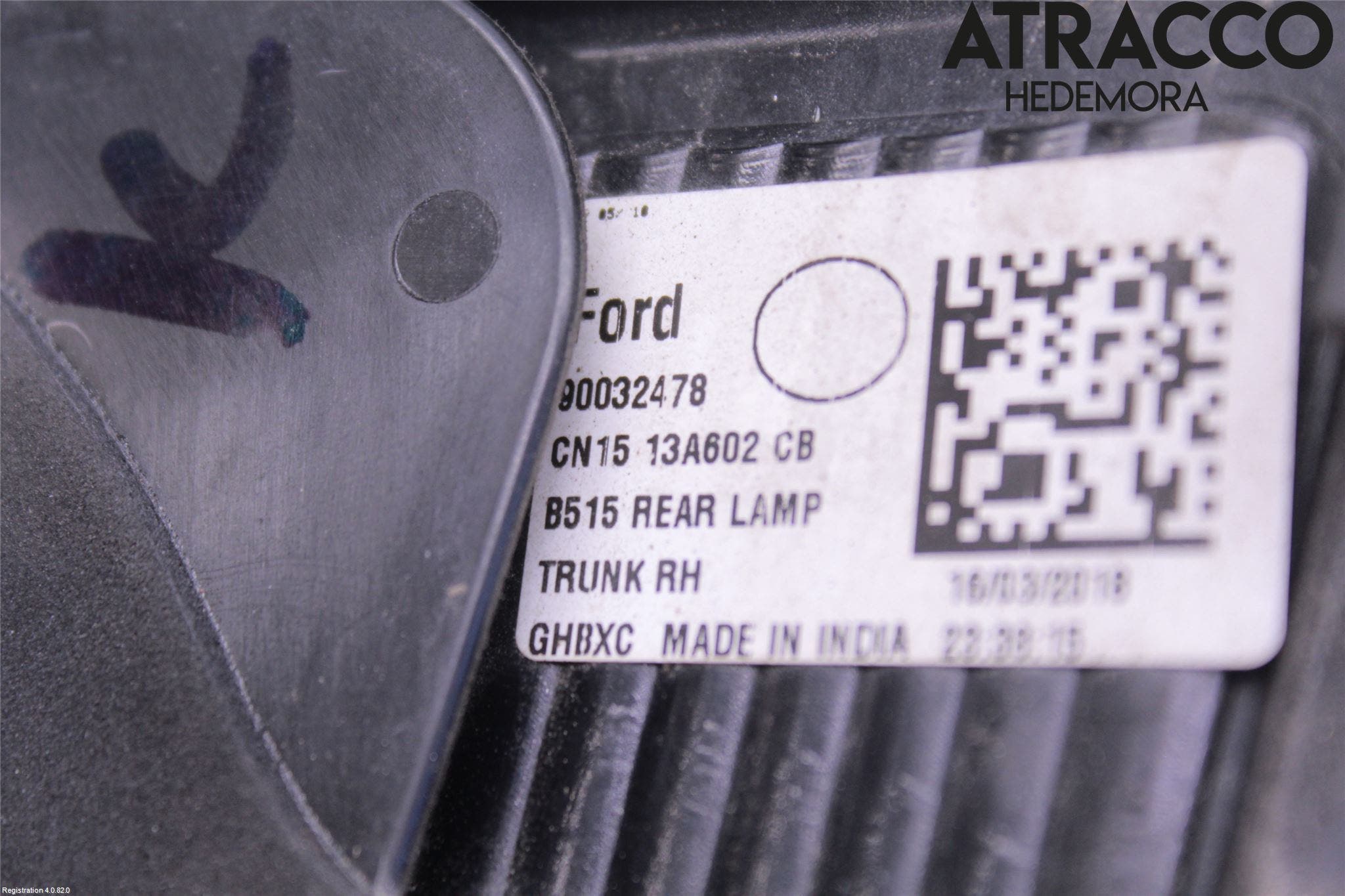 Ford ECOSPORT 17- Bakljus Lucka Hö