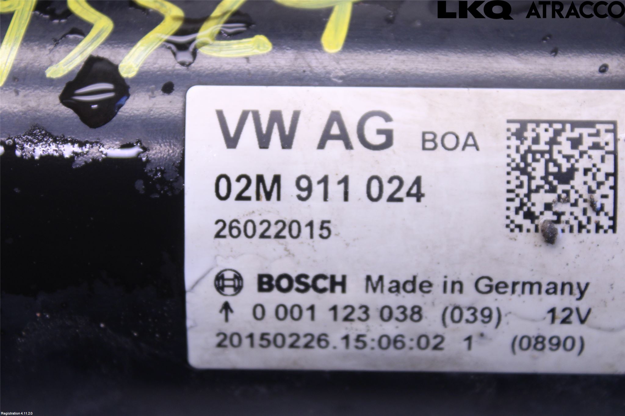 Volkswagen VW CADDY 11-15 Startmotor Diesel