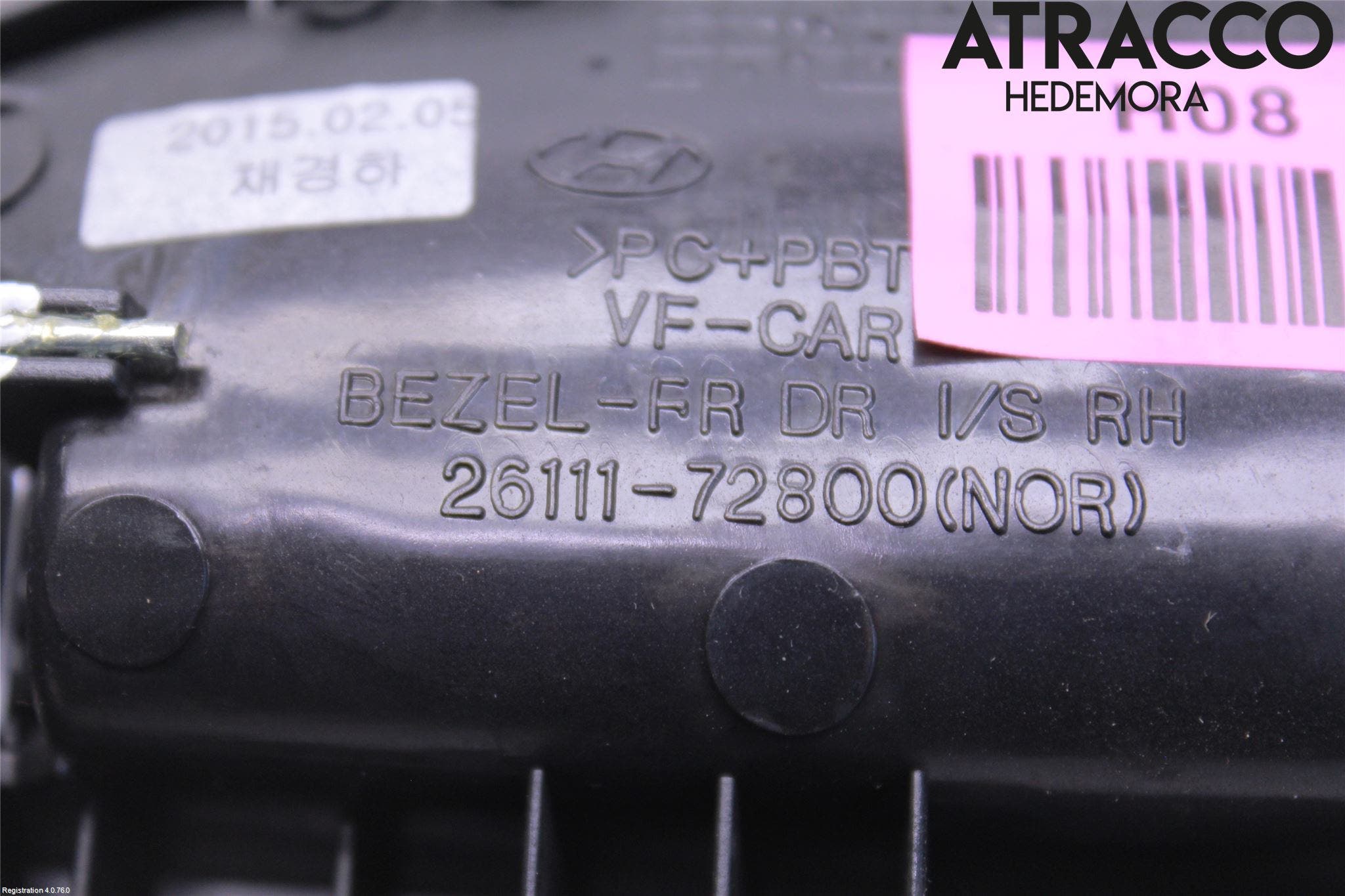 Hyundai i40 16-18 Dörrhandtag Inre Hö