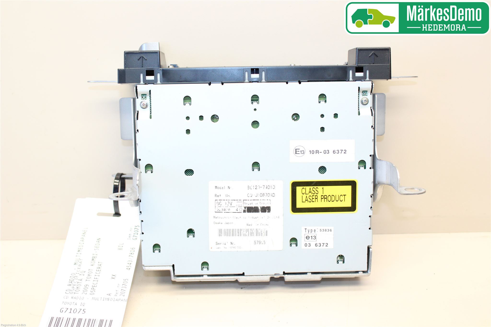 Toyota iQ Cd Radio - Multimediapanel