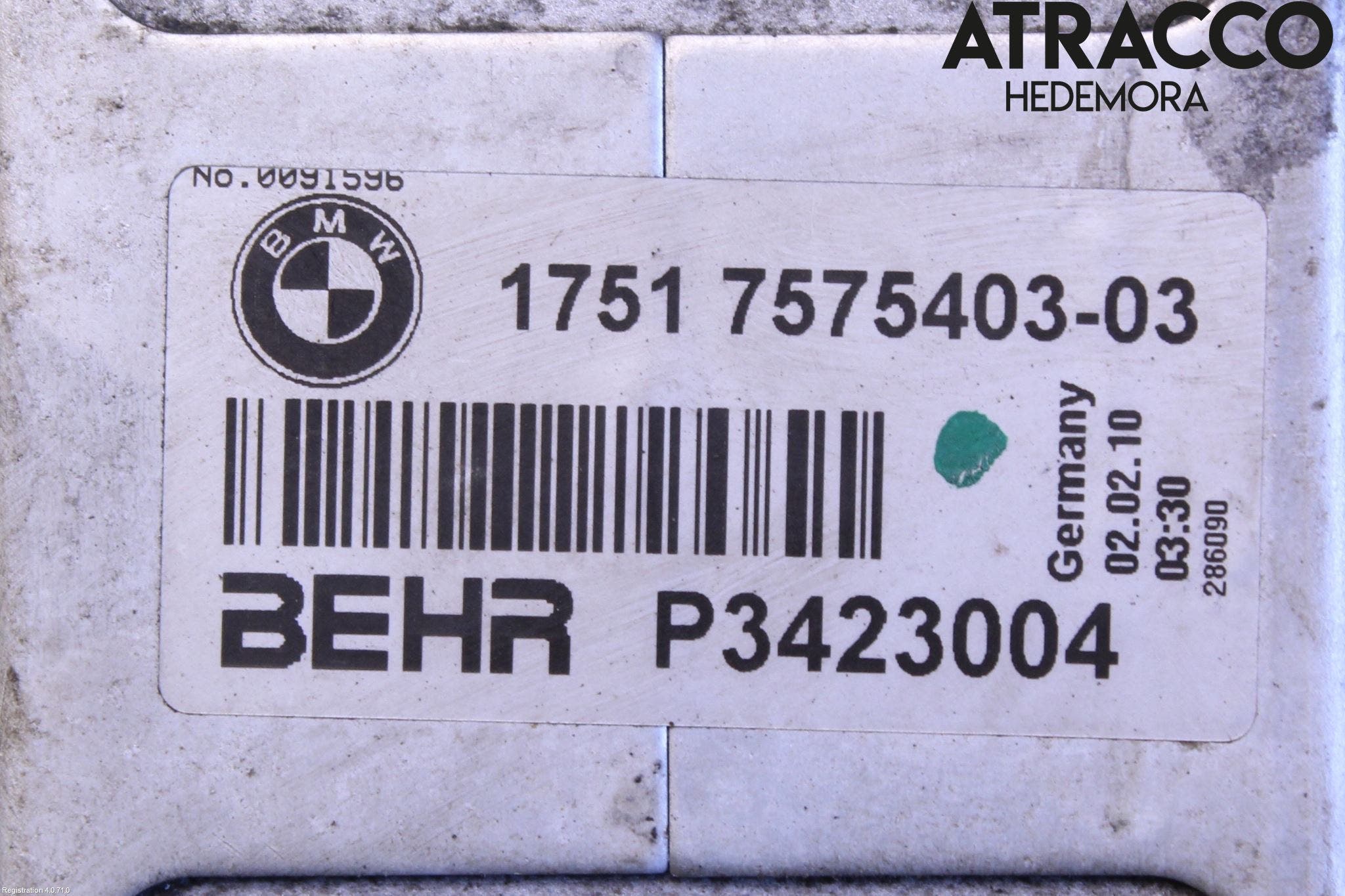 BMW 7 F01/02/03/04 09-15 Laddluft-Intercooler Kyl