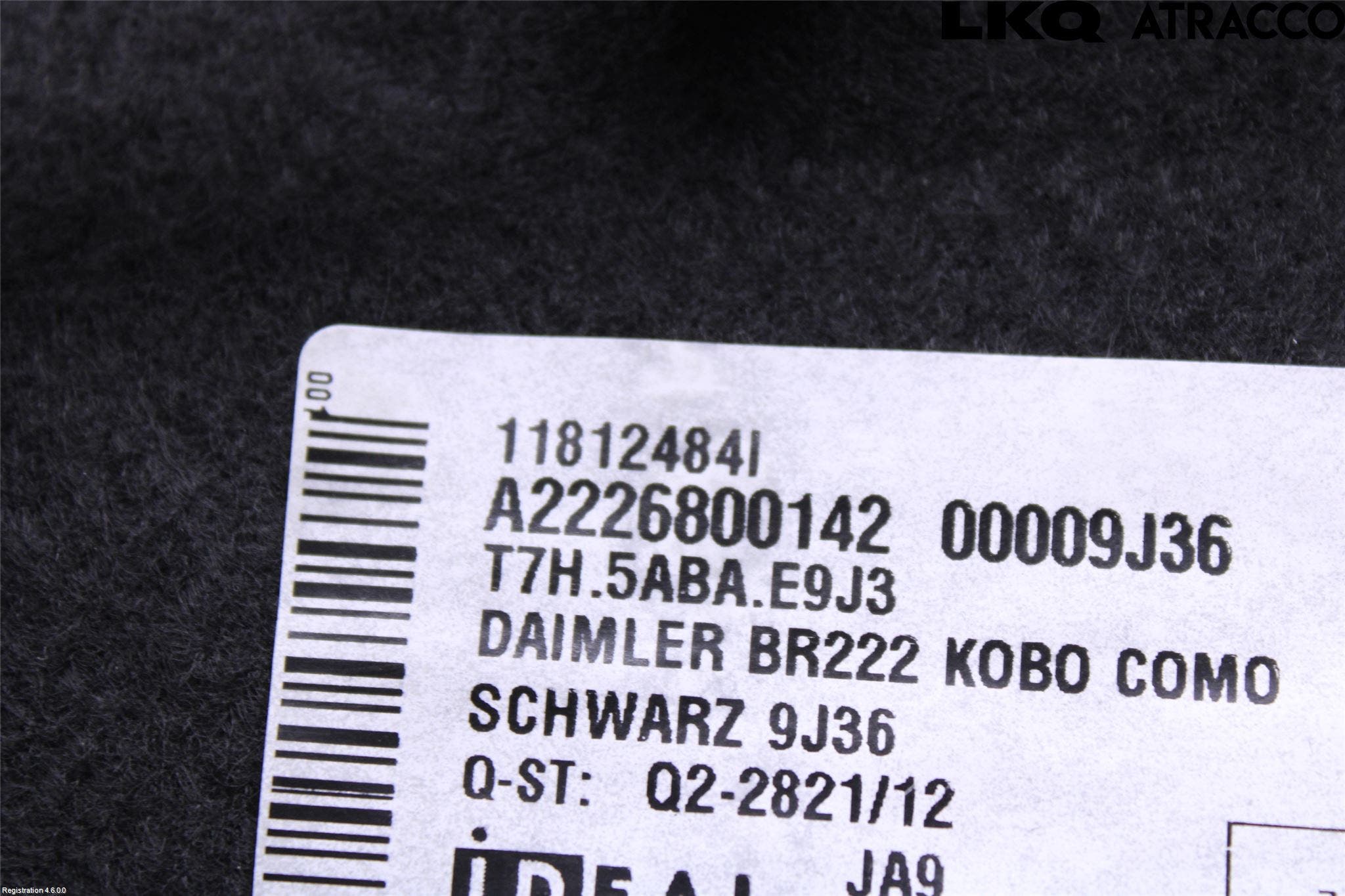 MB S-CLASS AMG (W221) Bagage Golv