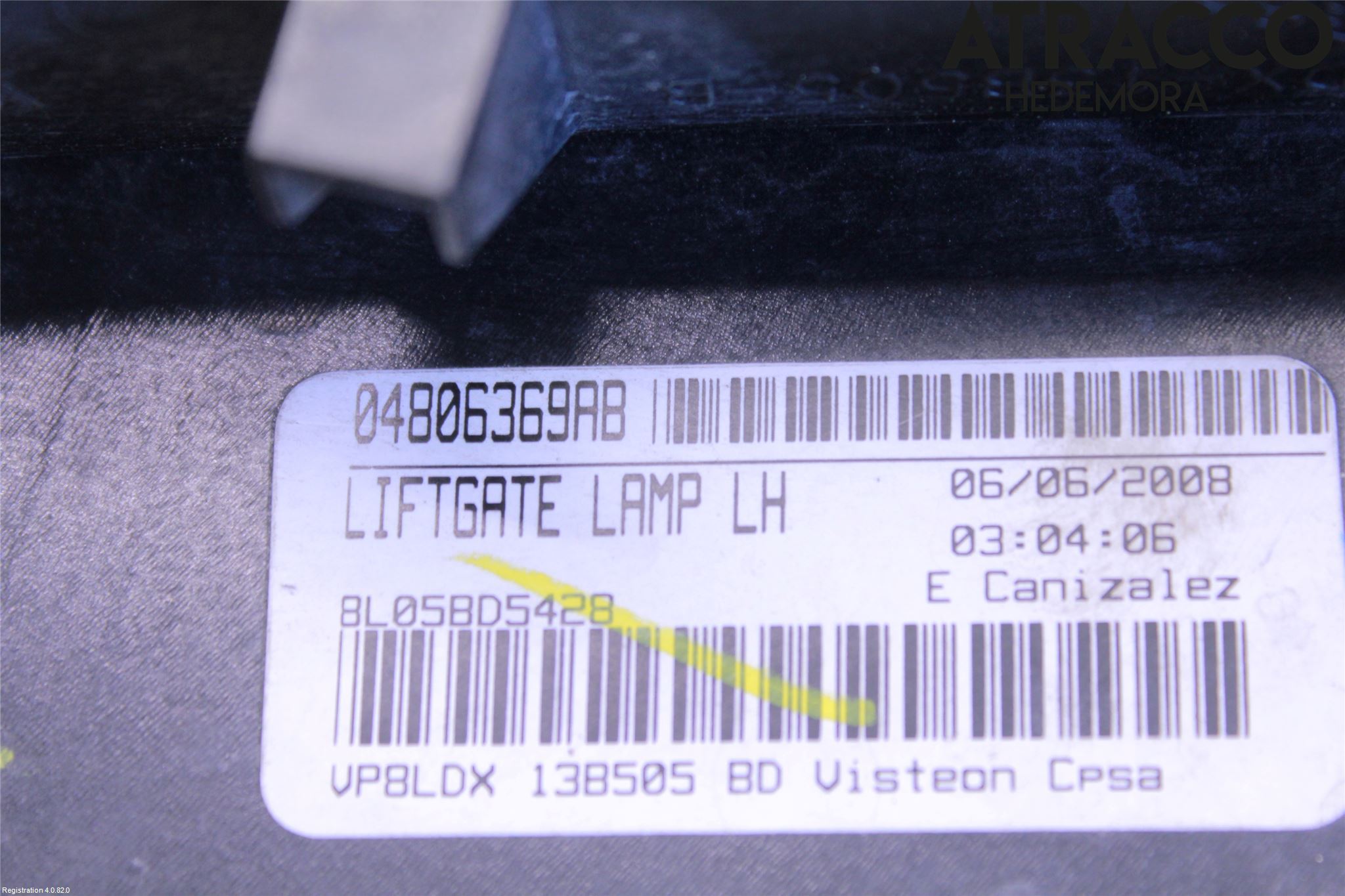 Dodge JOURNEY Bakljus Lucka Vä