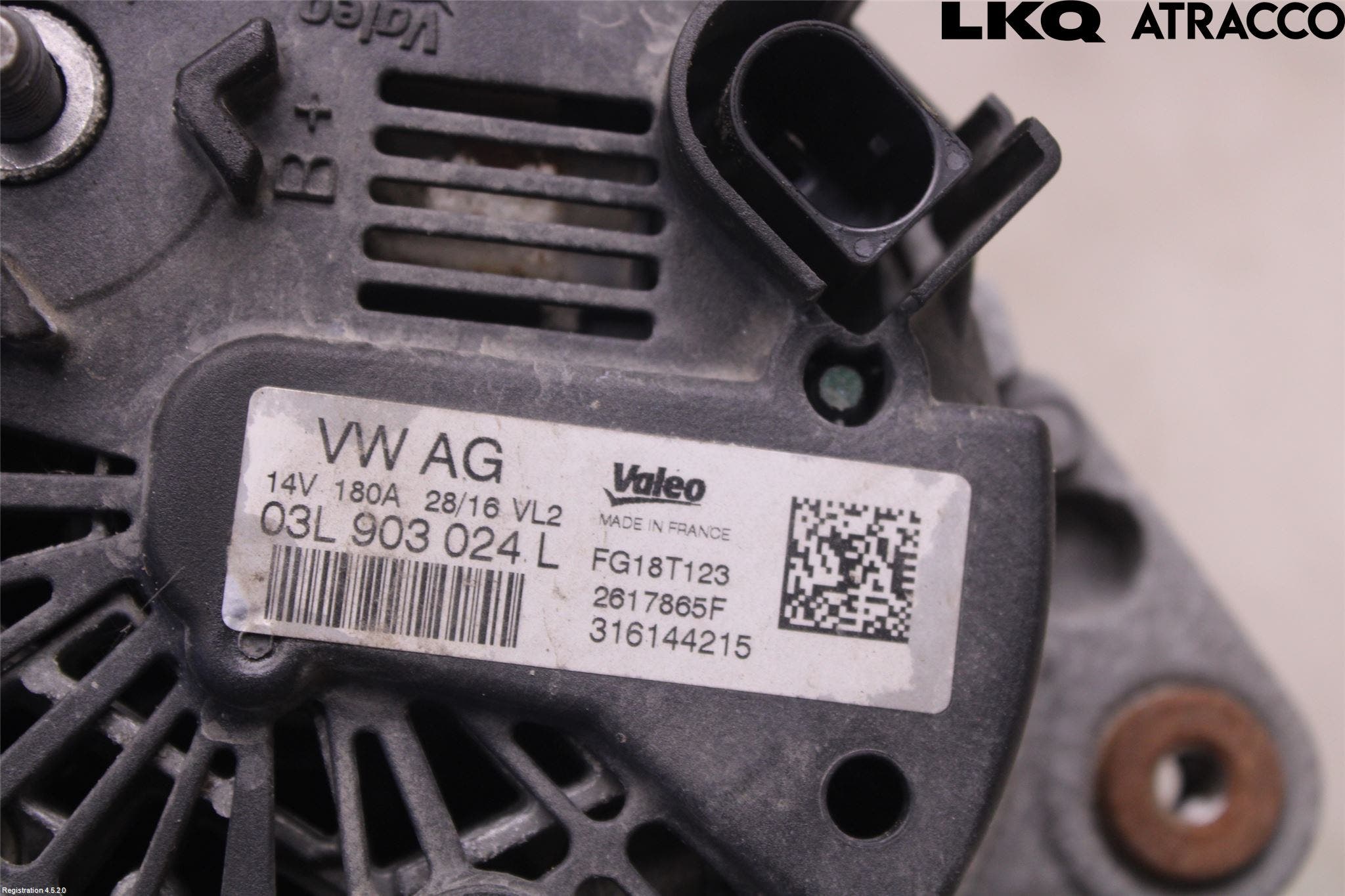 Volkswagen VW PASSAT 15-19 Generator