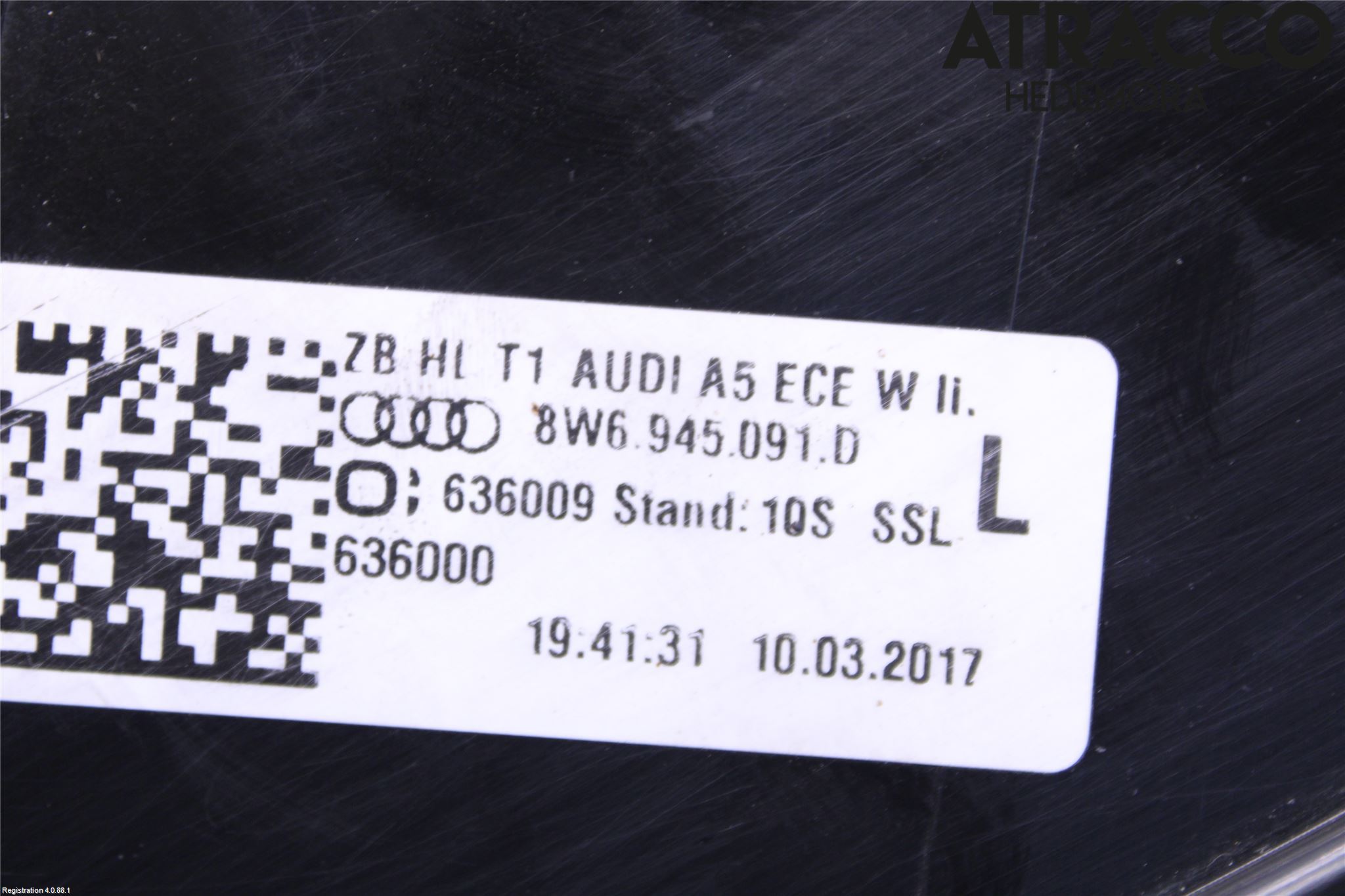 Audi A5 17- Bakljus Vänster