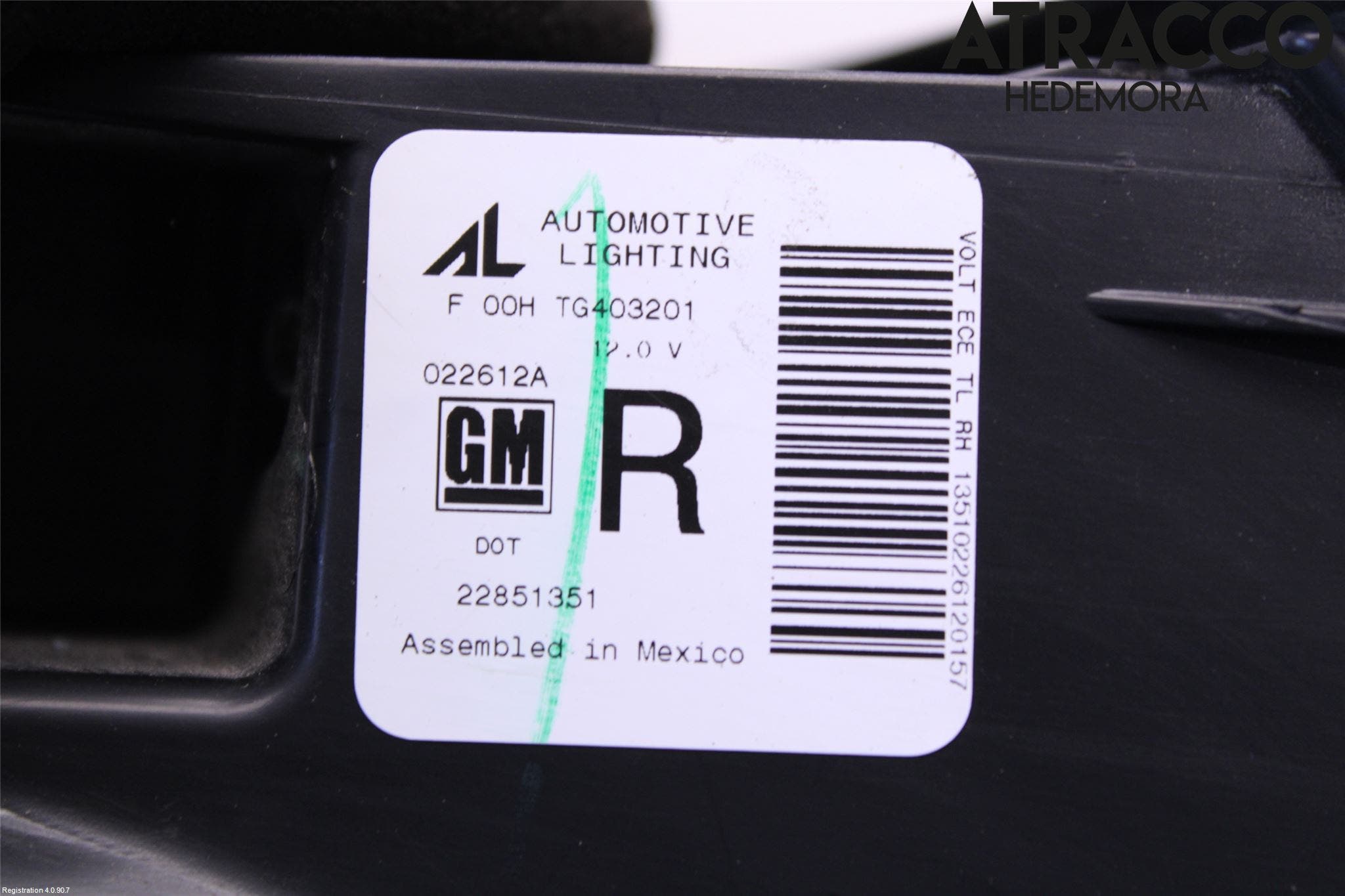 Övriga CHEVROLET VOLT Bakljus Höger