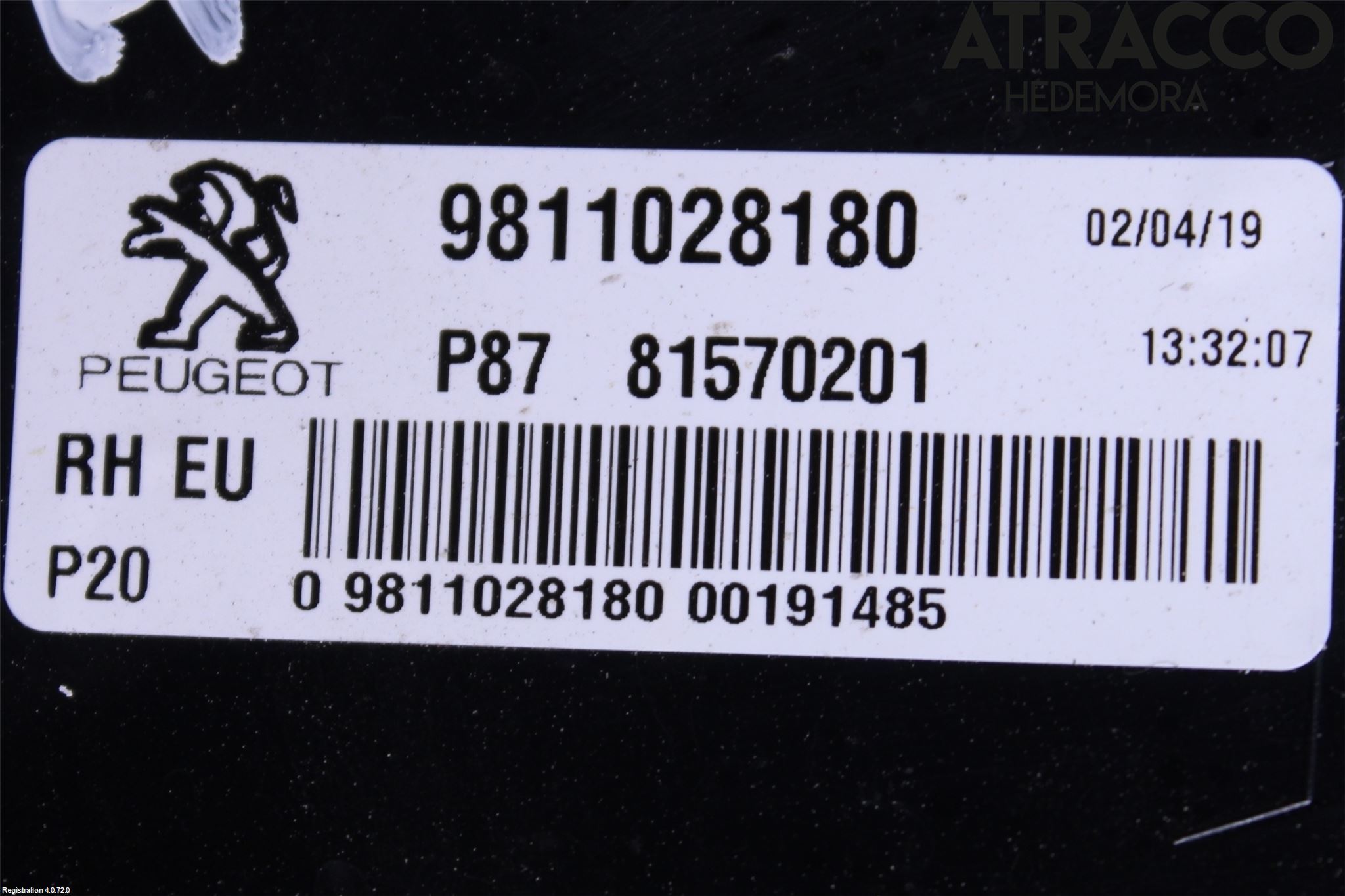 Peugeot 5008 17-24 Bakljus Höger