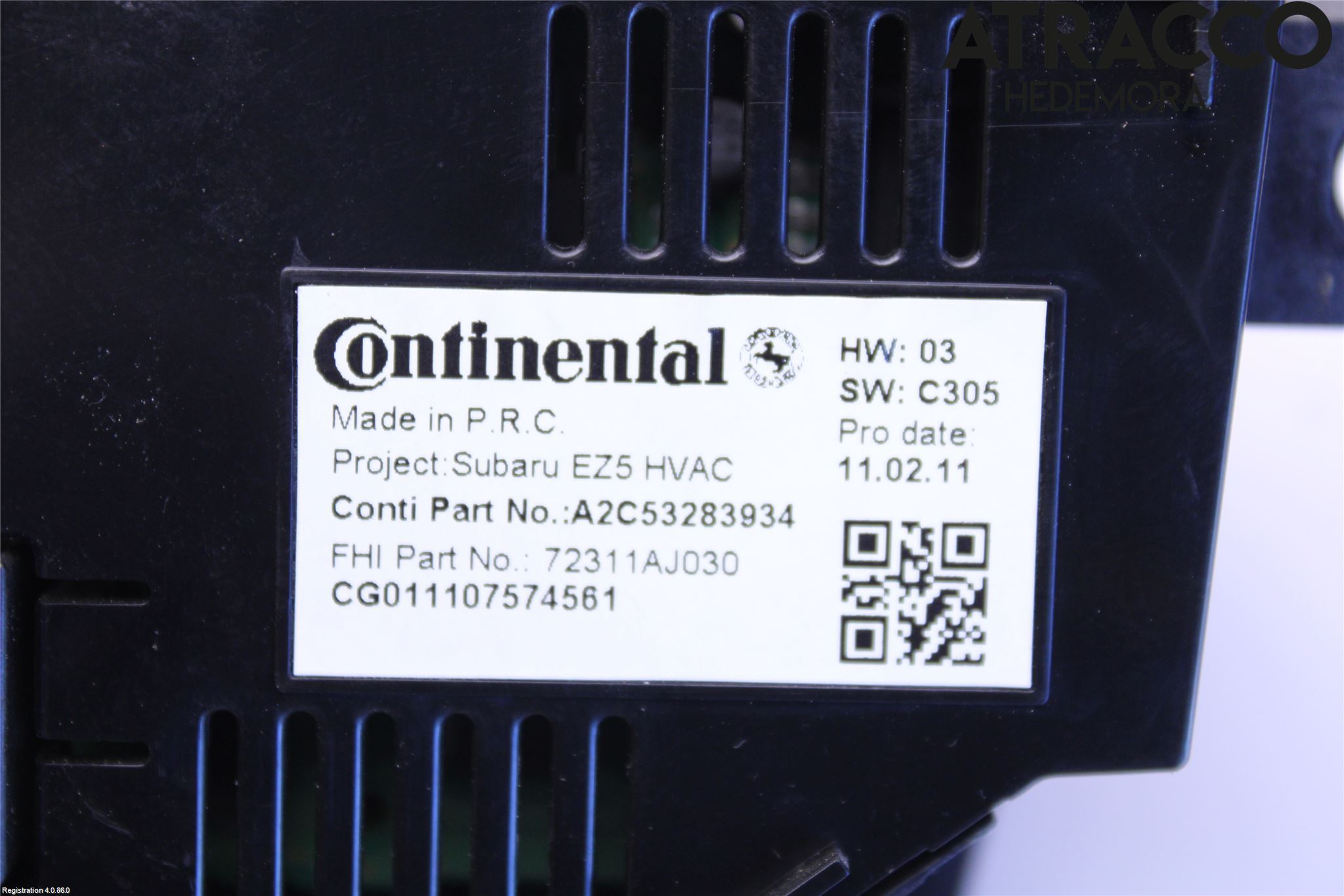 Subaru OUTBACK 10-15 Ac Styrenhet Ac Manöveren