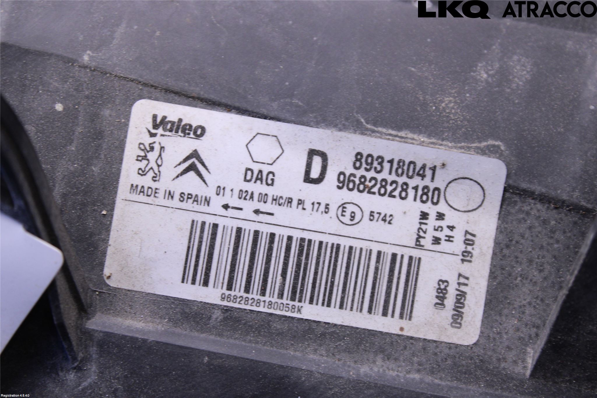 Citroen BERLINGO 08-18 Strålkastare Höger