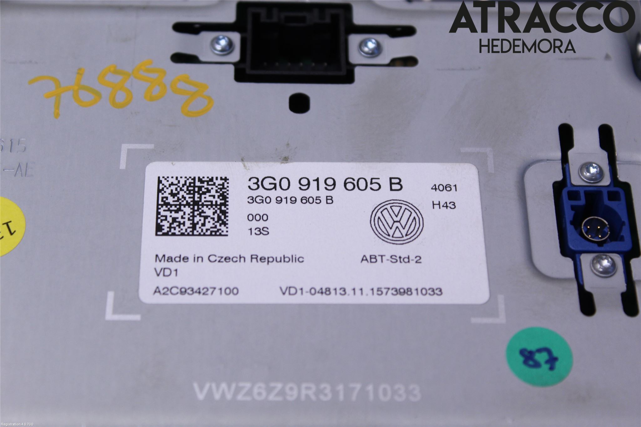 Volkswagen VW GOLF / E-GOLF VII 13-20 Multifunktionsdisplay