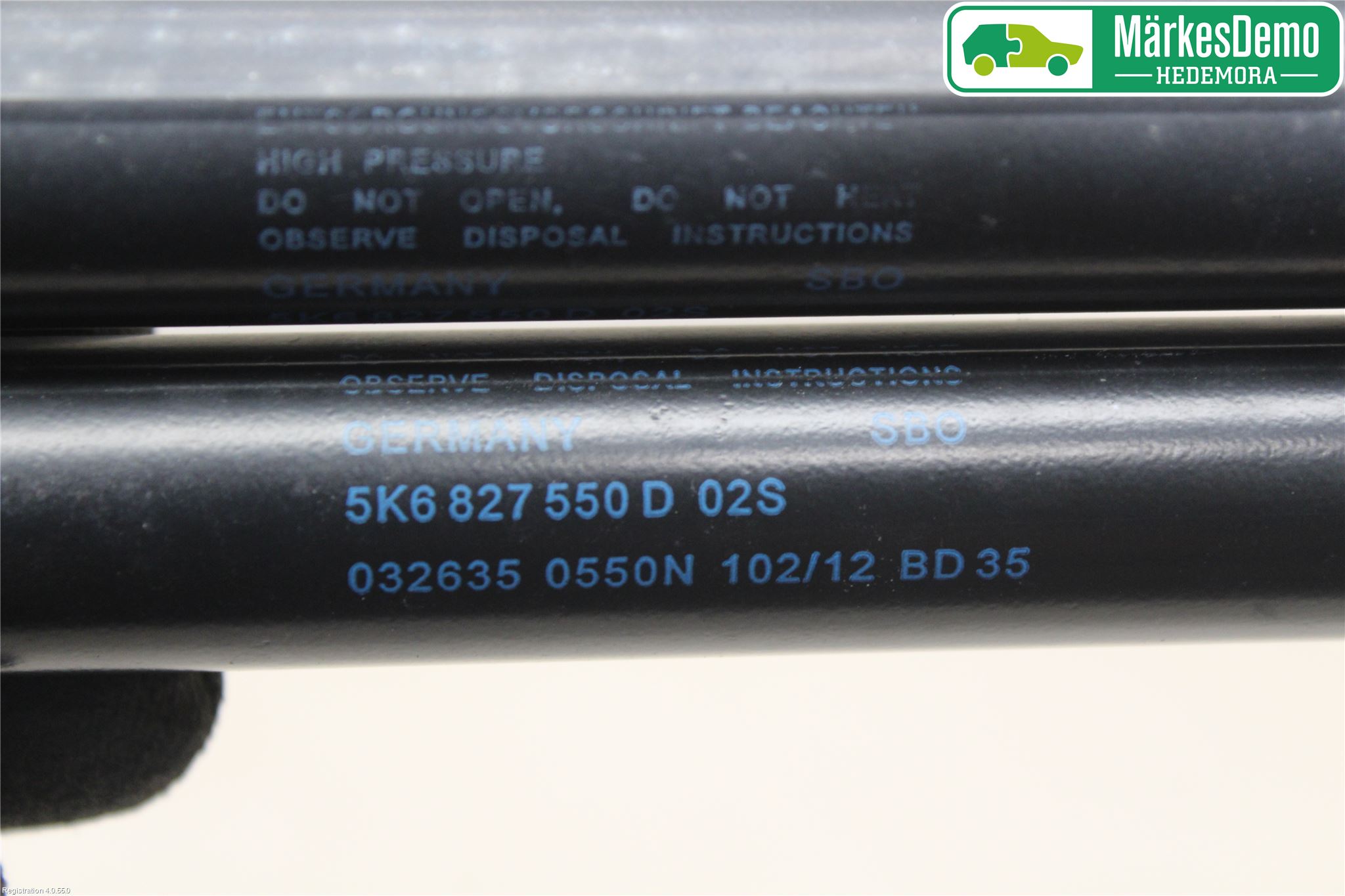 Volkswagen VW GOLF VI 09-13 Gasfjäder Baklucka