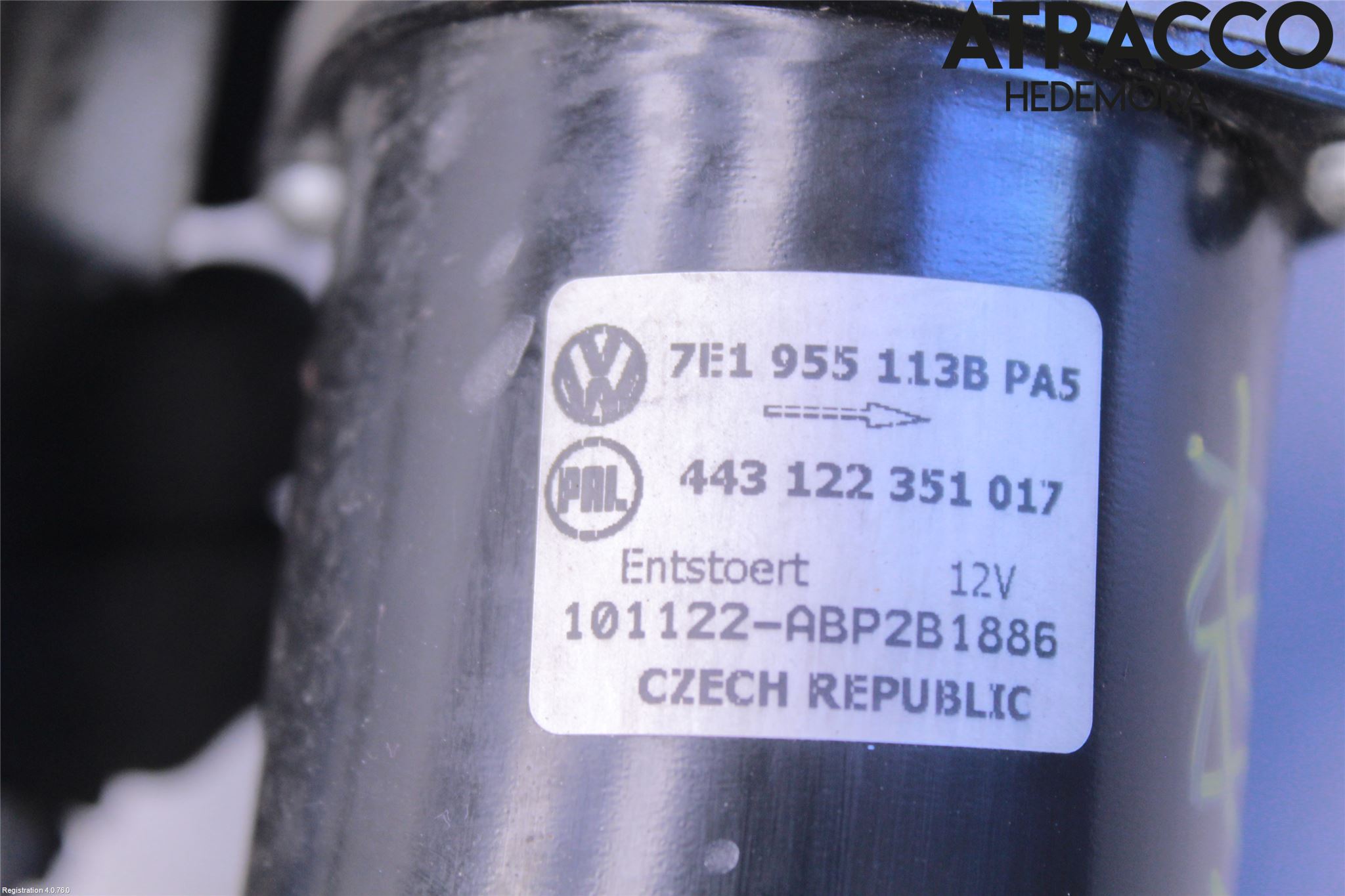 Volkswagen VW TRANSP/CARAVELLE (T5) 04-15 Torkarmotor Vindruta