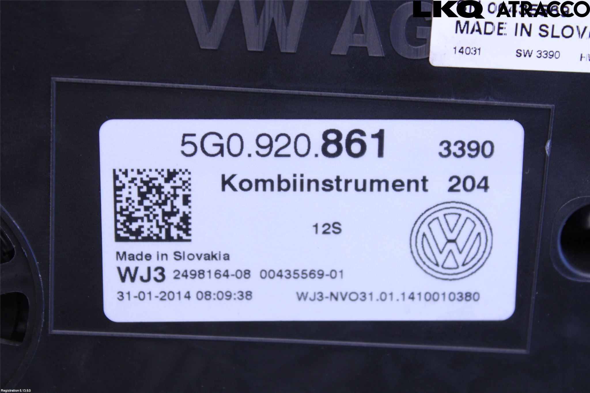 Volkswagen VW GOLF / E-GOLF VII 13-20 Instrument Komb