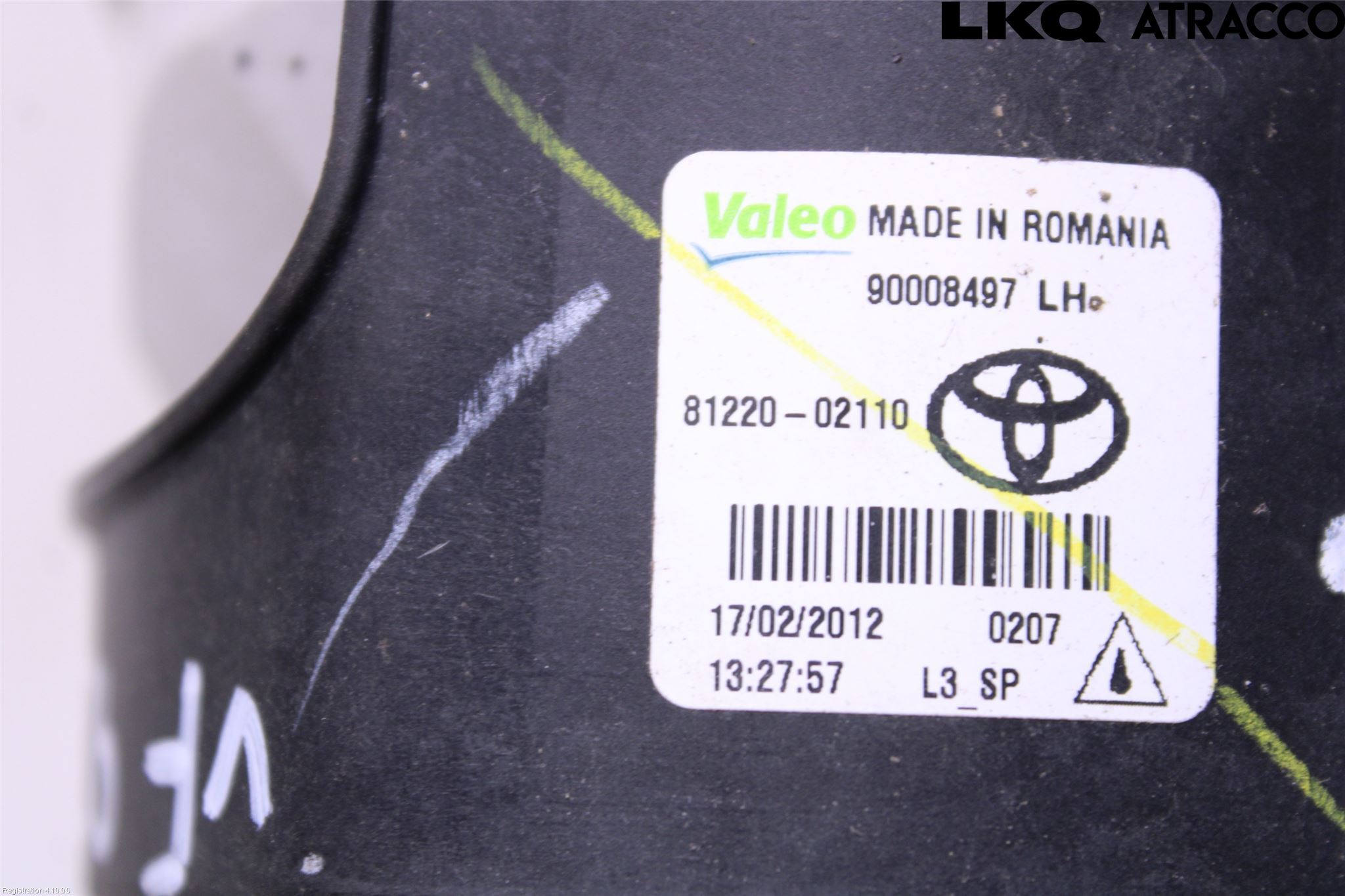 Toyota AURIS 10-12 Dimljus-Varselljus Fram