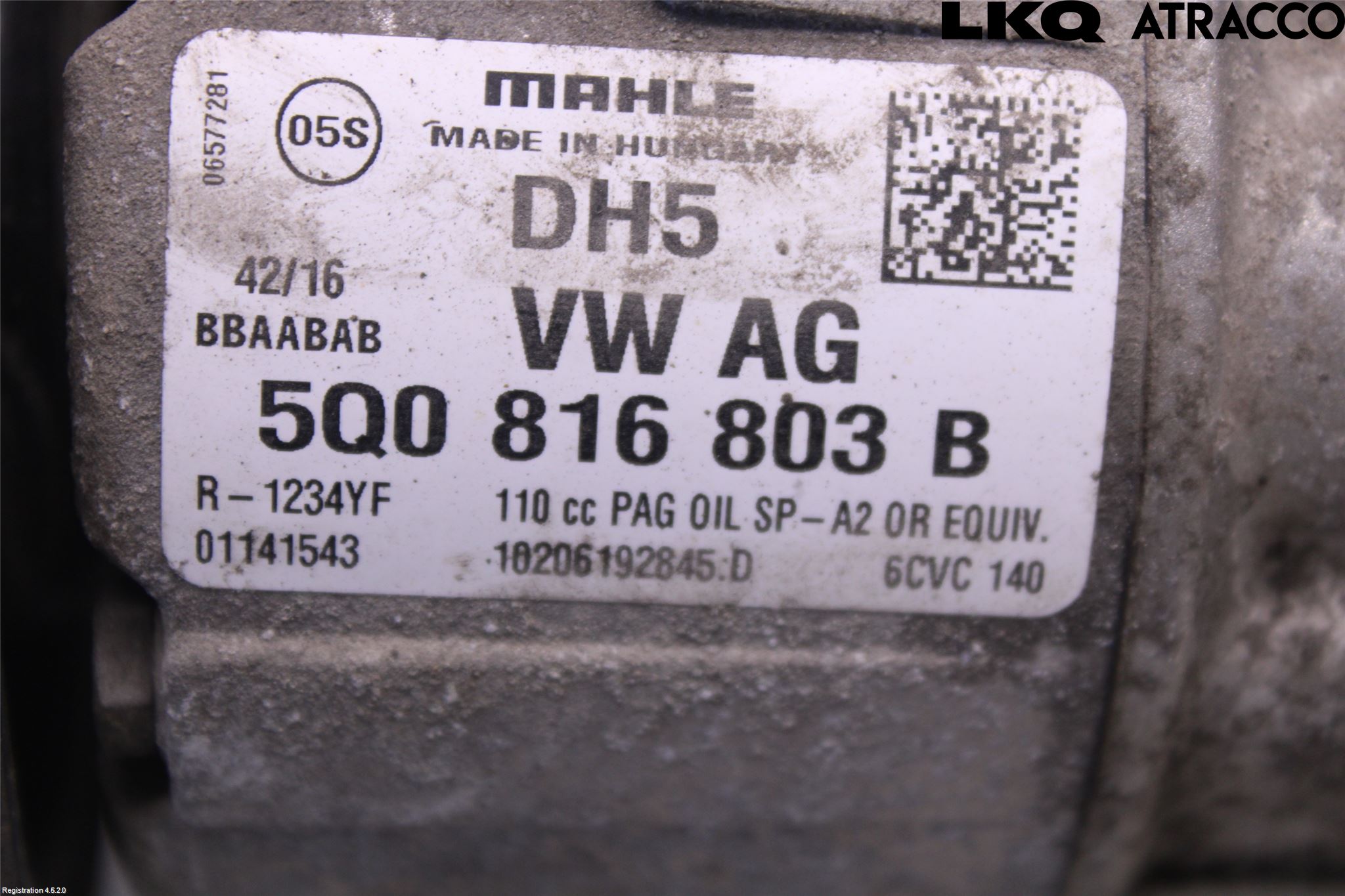 Volkswagen VW GOLF / E-GOLF VII 13-20 Ac Kompressor