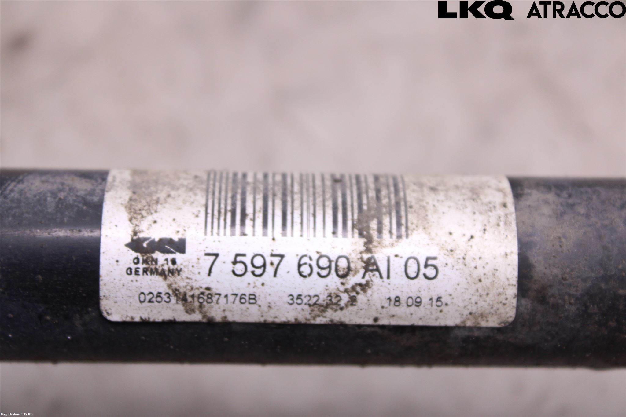 BMW 4 F32/F33/F82/F83 13-20 Drivaxel Bak Höger