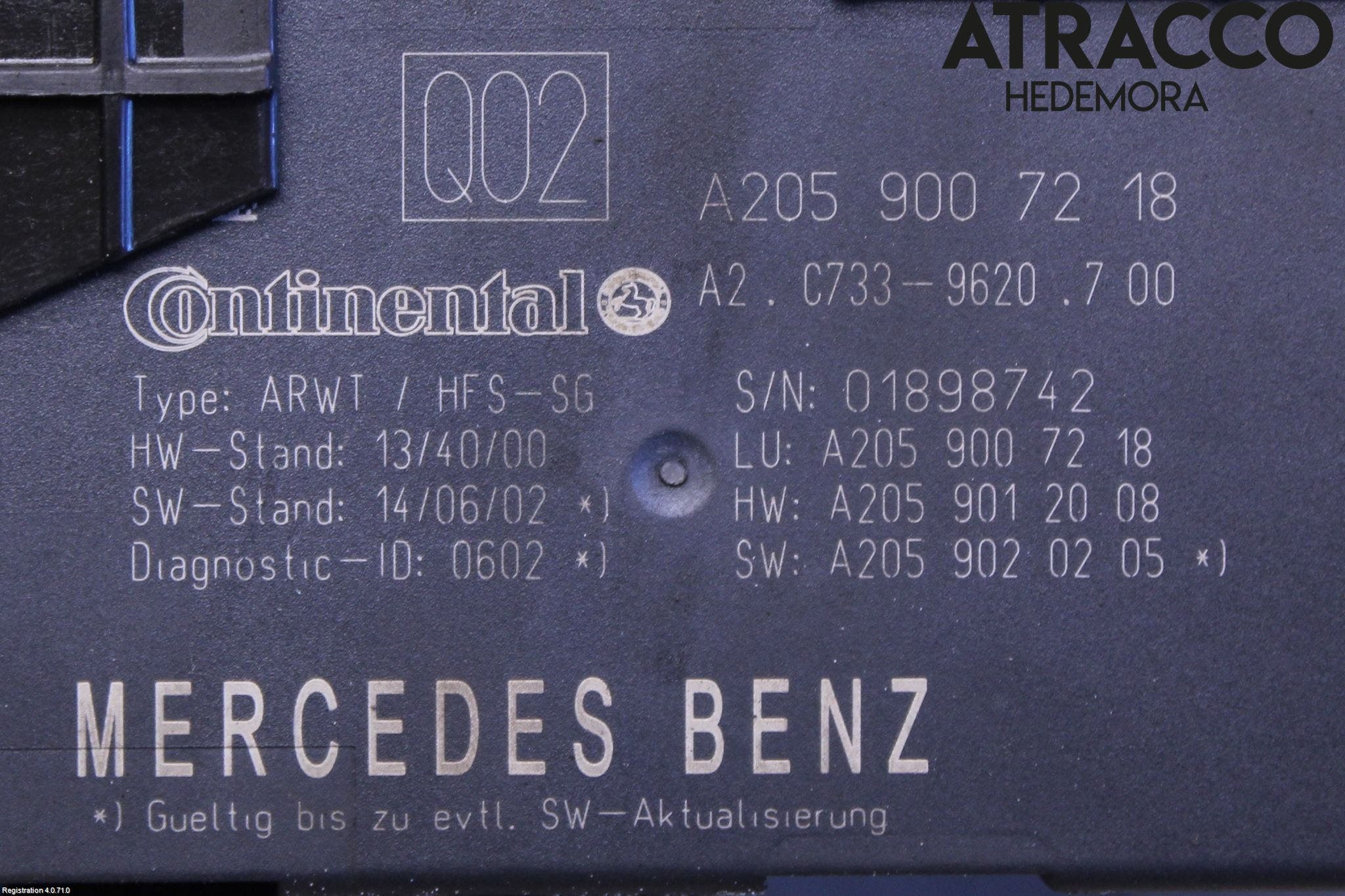 Mercedes-Benz MB C-KLASS (W205) 14-21 Bakluckeöppnare Automatisk