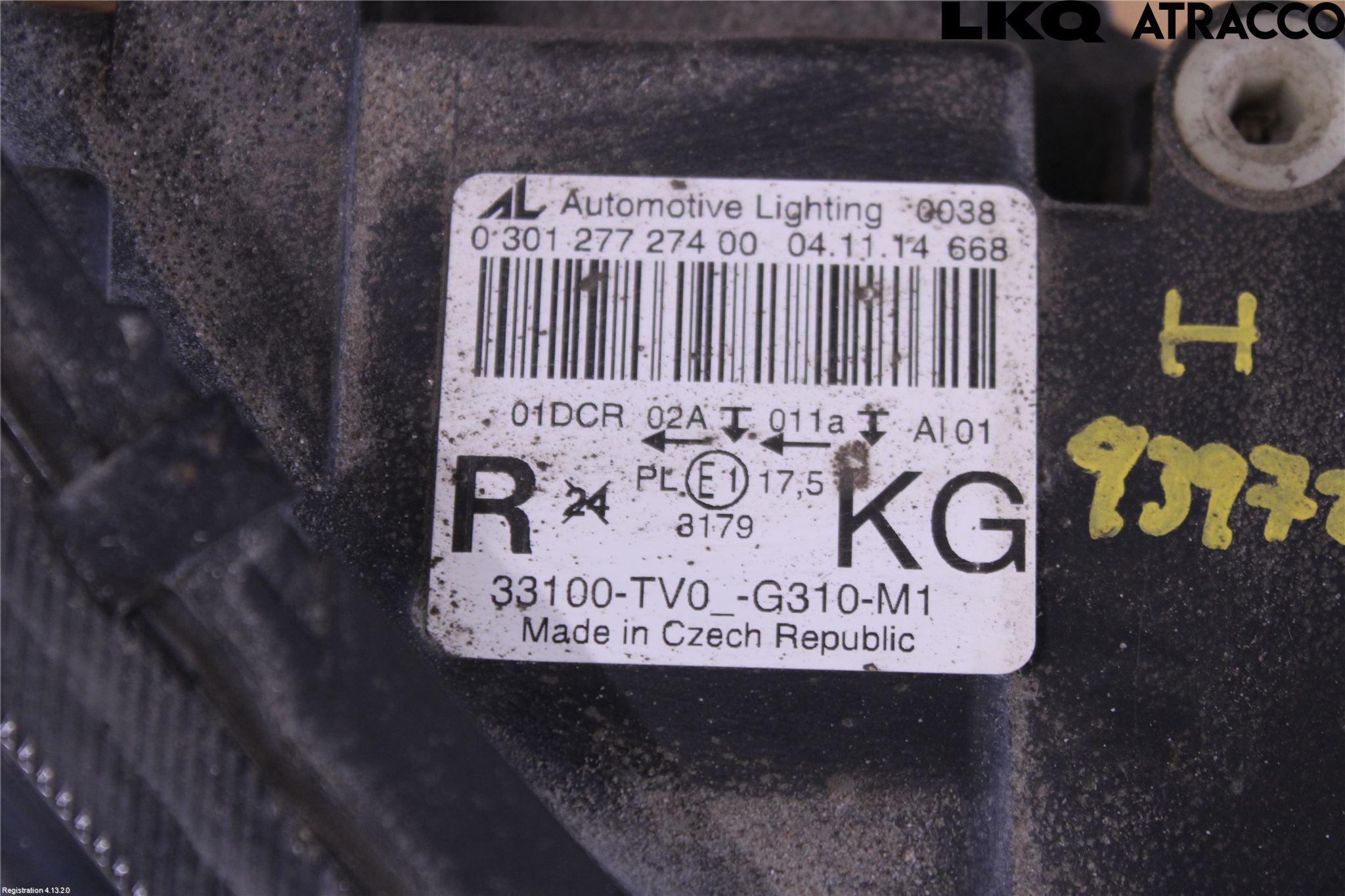 Honda CIVIC 12-16 Strålkastare Höger