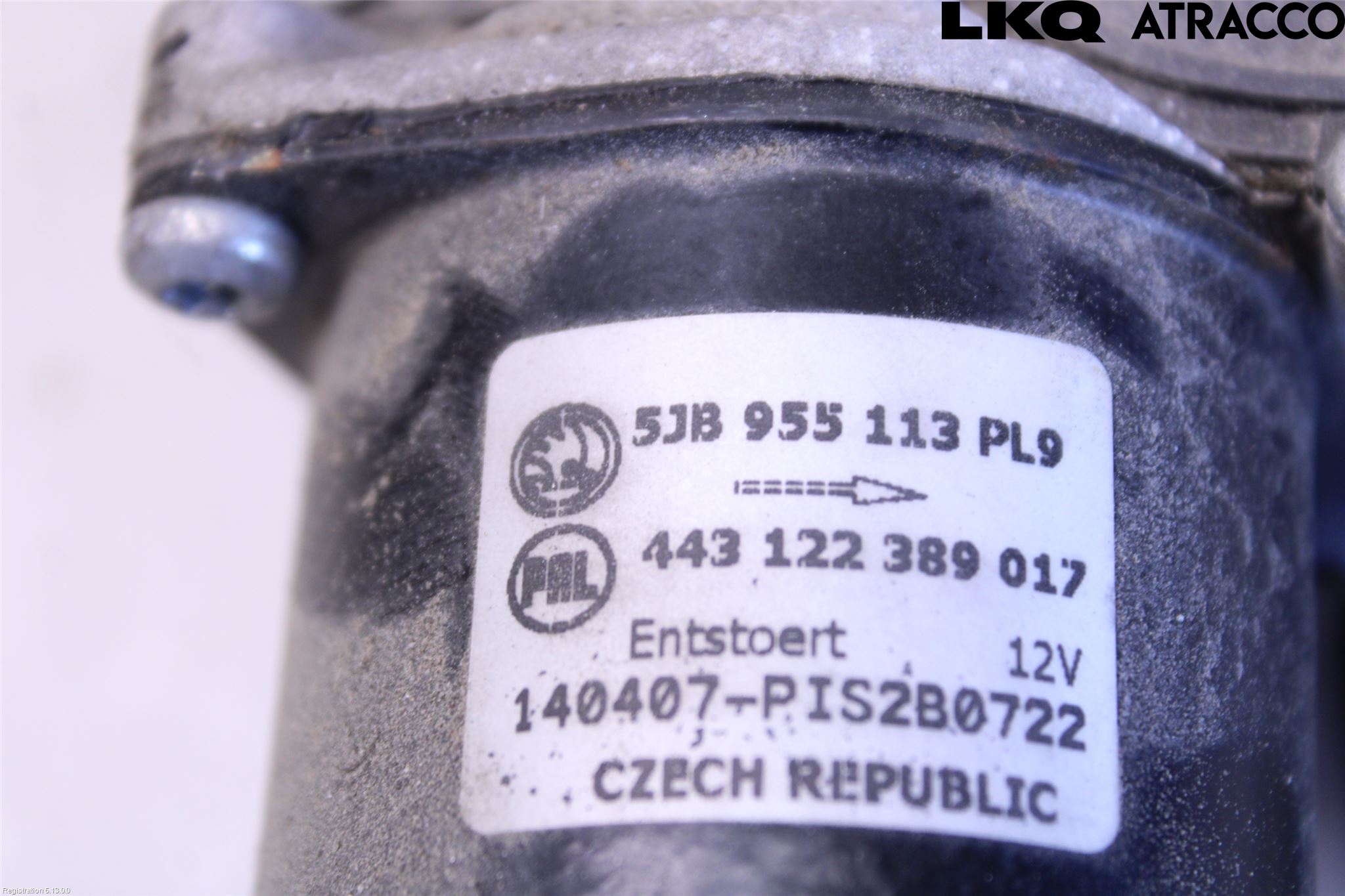 Skoda RAPID Torkarmotor Vindruta