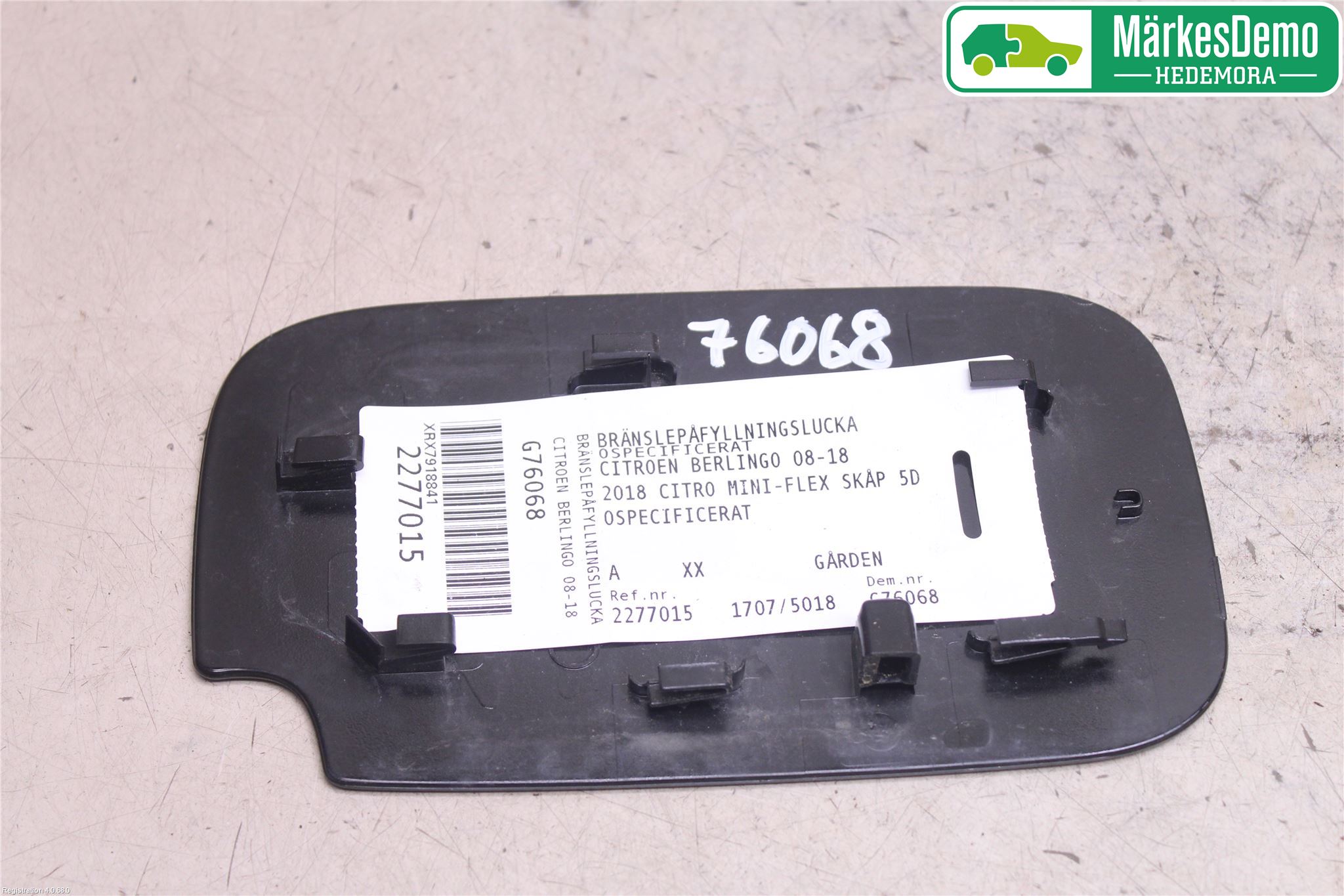 Citroen BERLINGO 08-18 Tanklucka