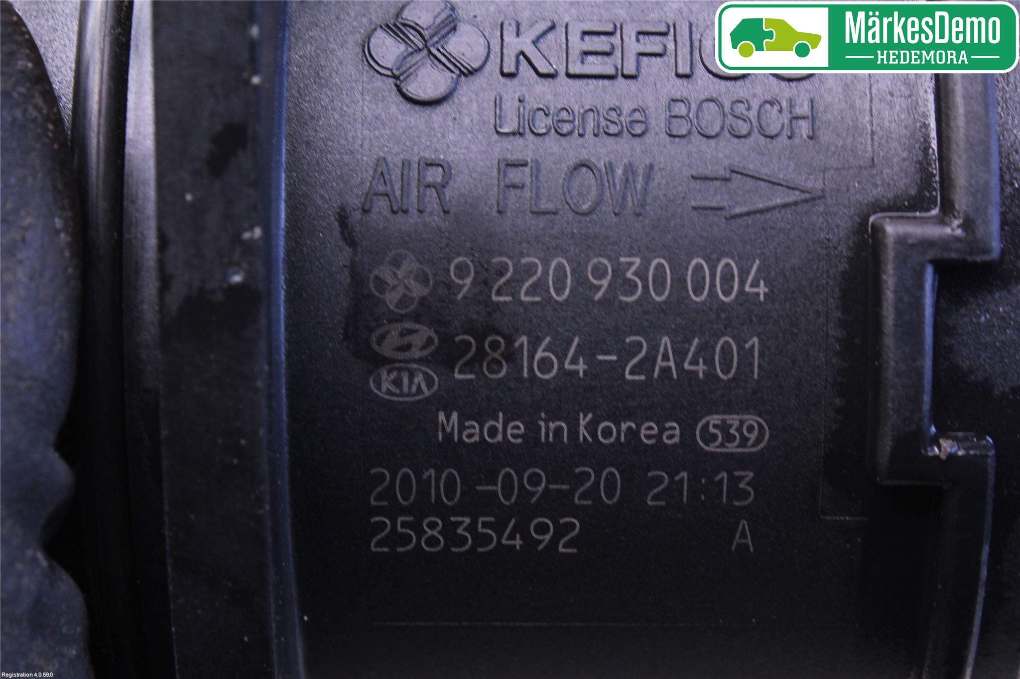 Kia SOUL 09- Injluftmassamätare