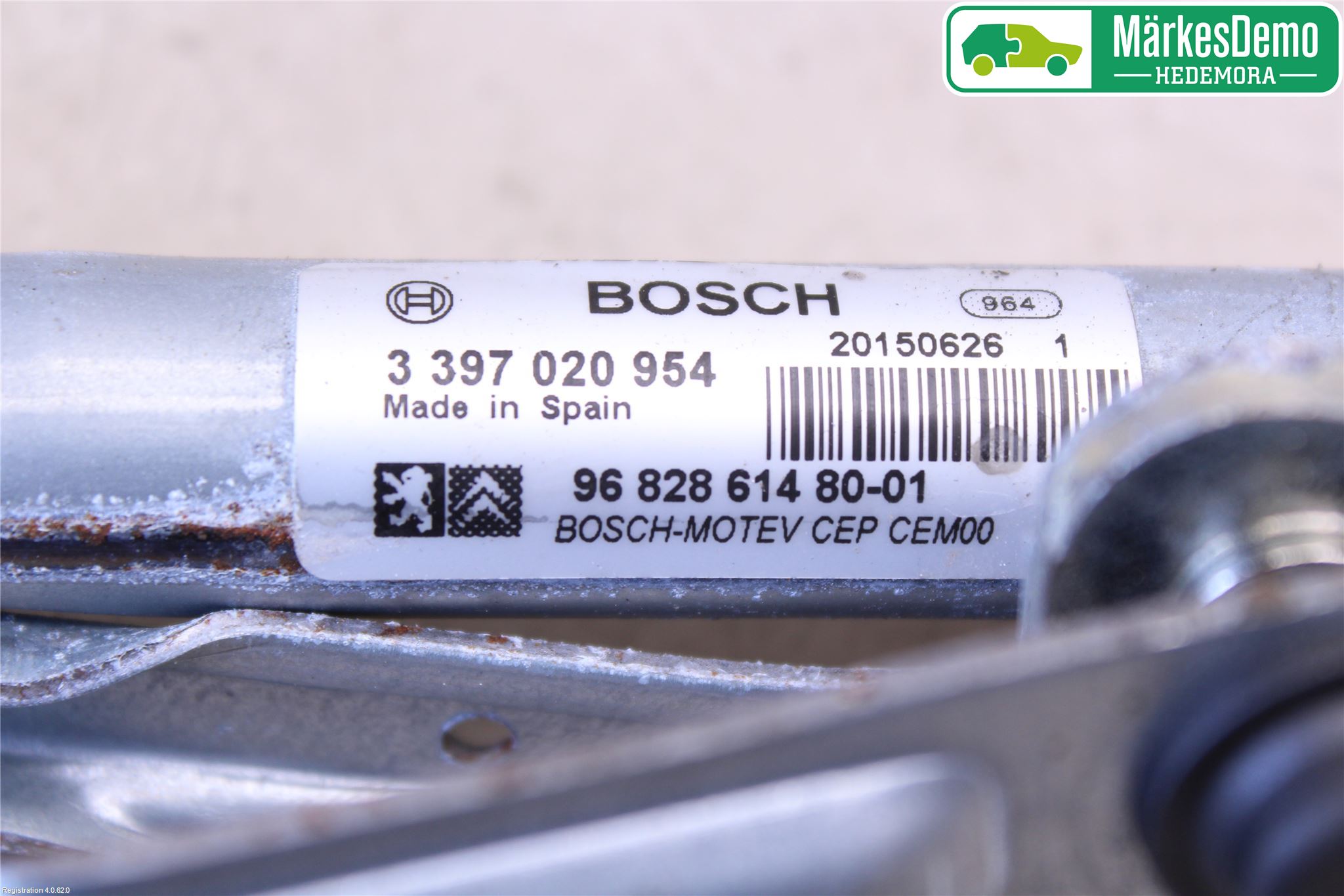 Peugeot PARTNER 16-18 Torkarmekanism Vindruta