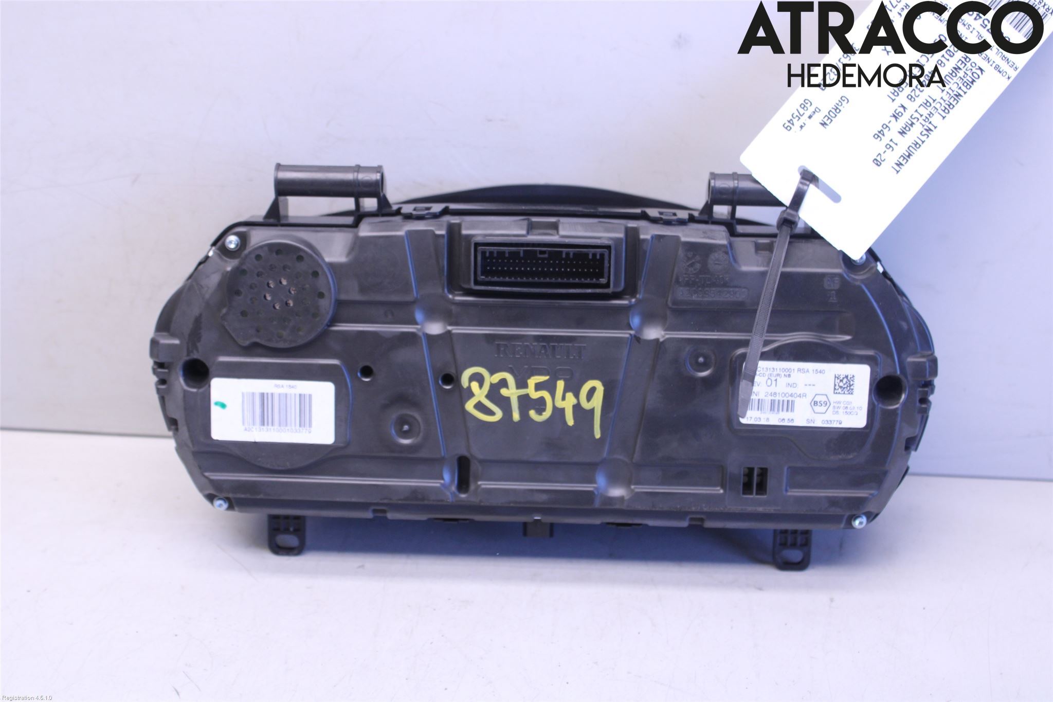 Renault TALISMAN 16-20 Instrument Komb