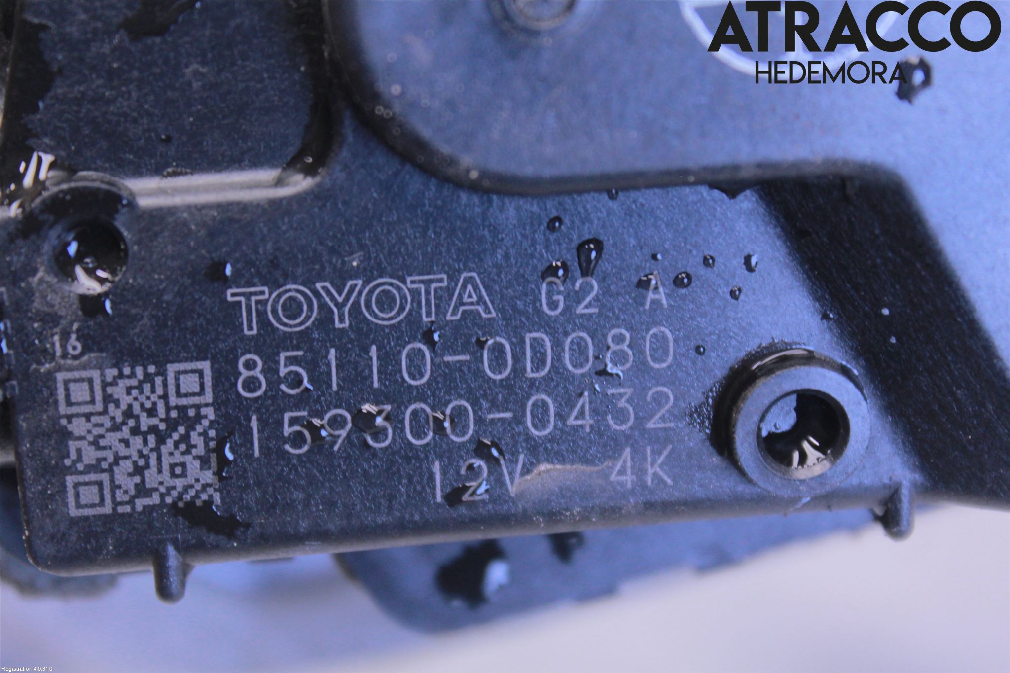 Toyota YARIS XP90 06-11 Torkarmotor Vindruta
