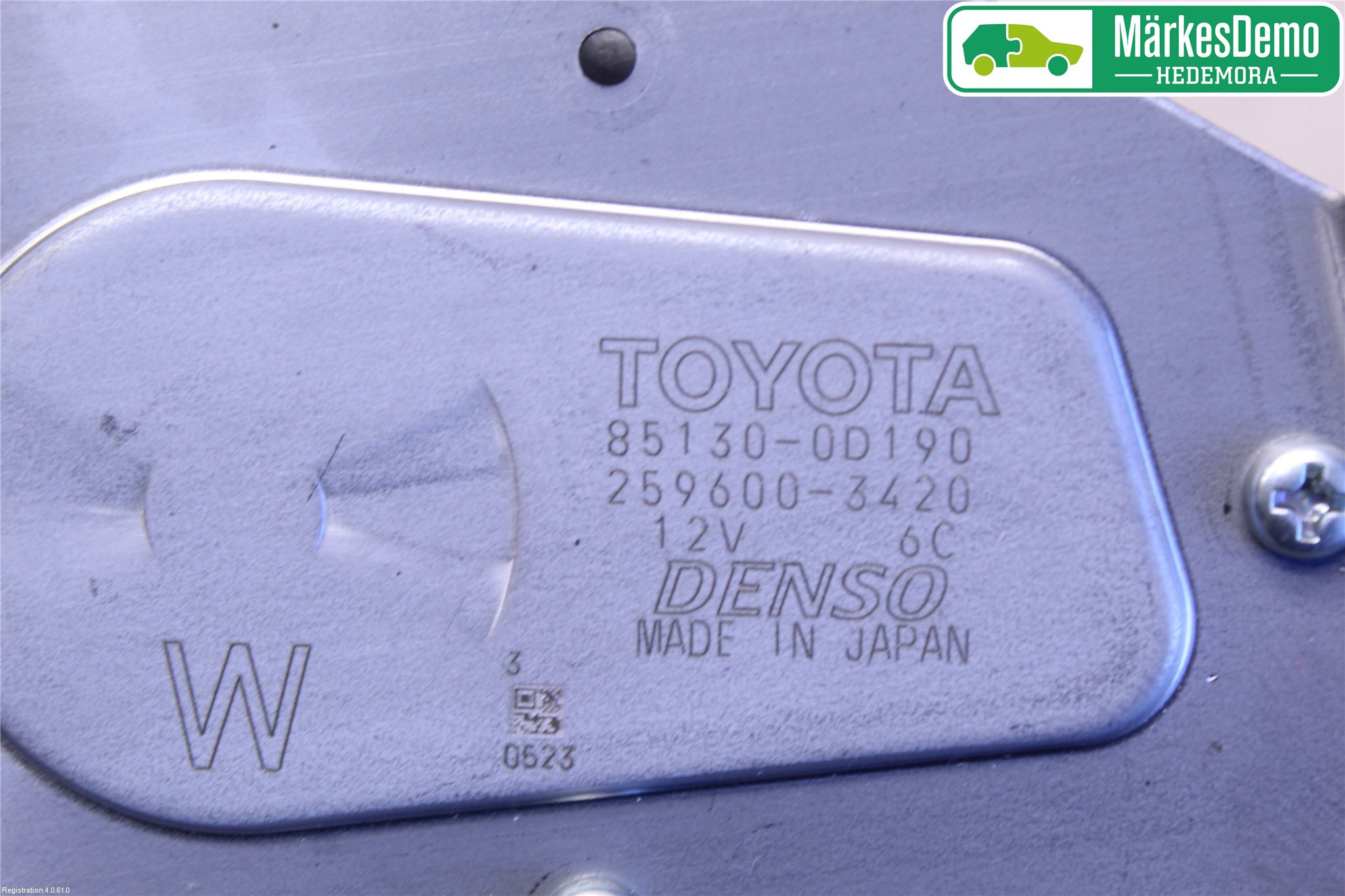Toyota YARIS XP130 15-20 Torkarmotor Baklucka